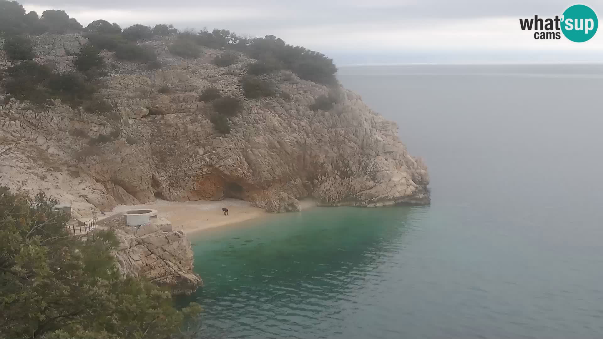 Webcam plage Brseč à Mošćenička Draga, Croatie
