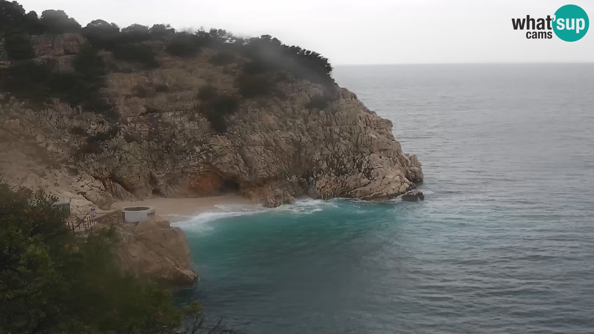 Spletna kamera Brseč plaža – Mošćenička Draga – Hrvaška