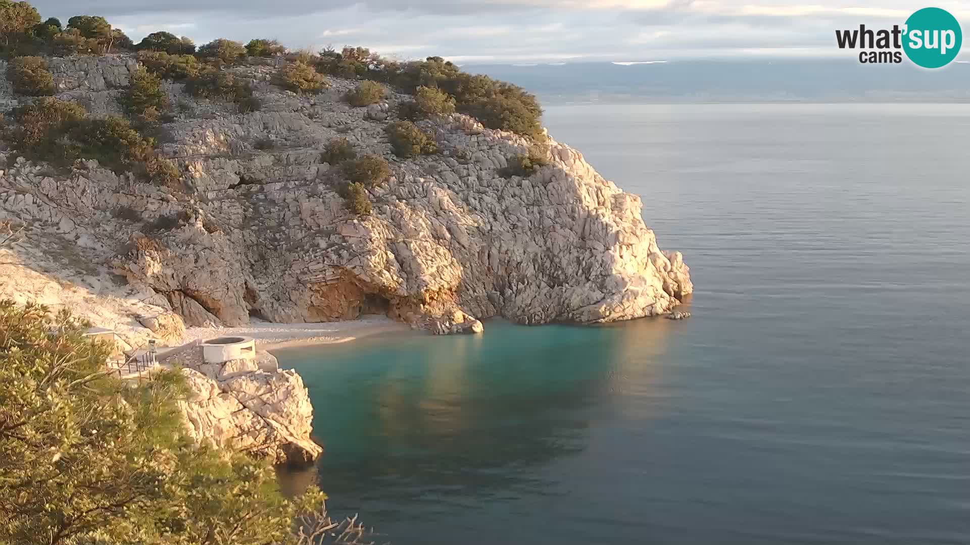 Webcam plage Brseč à Mošćenička Draga, Croatie