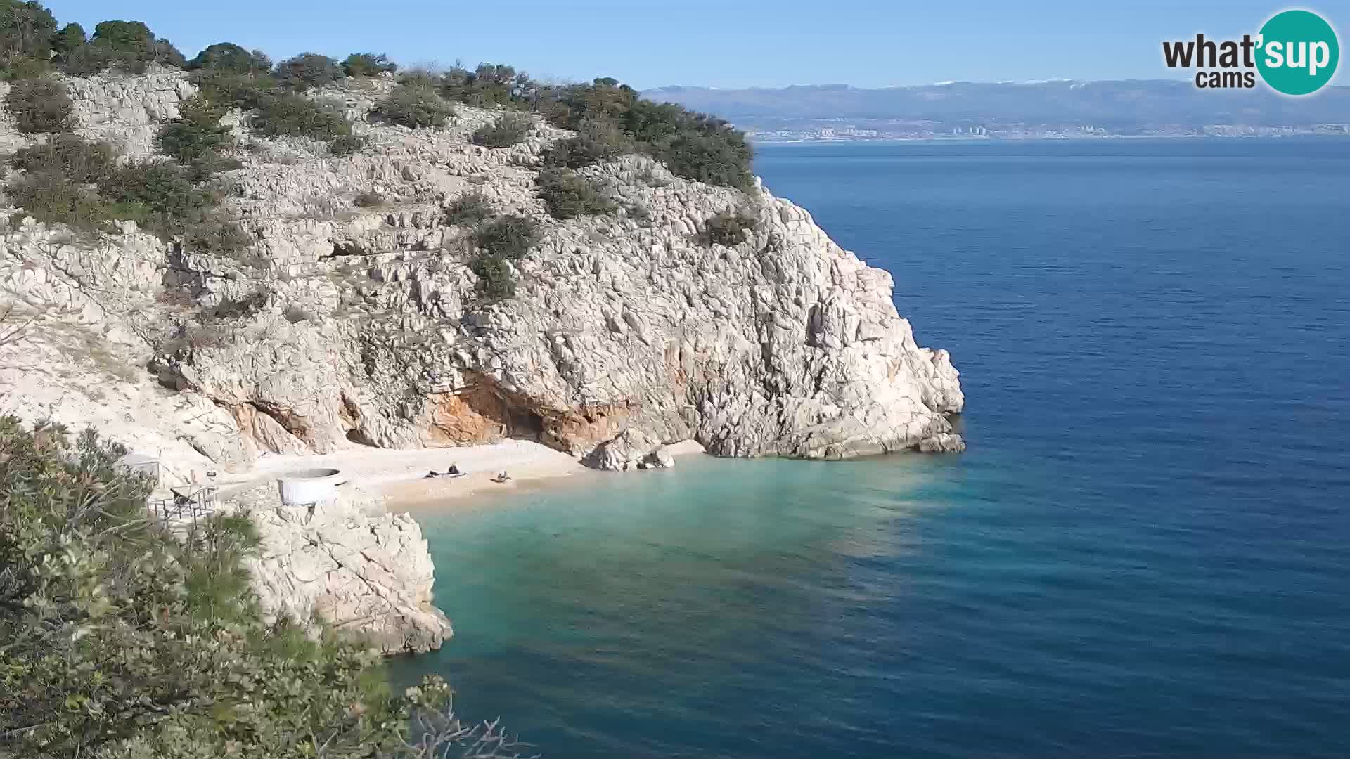 Cámara web de la playa de Brseč en Mošćenička Draga, Croacia