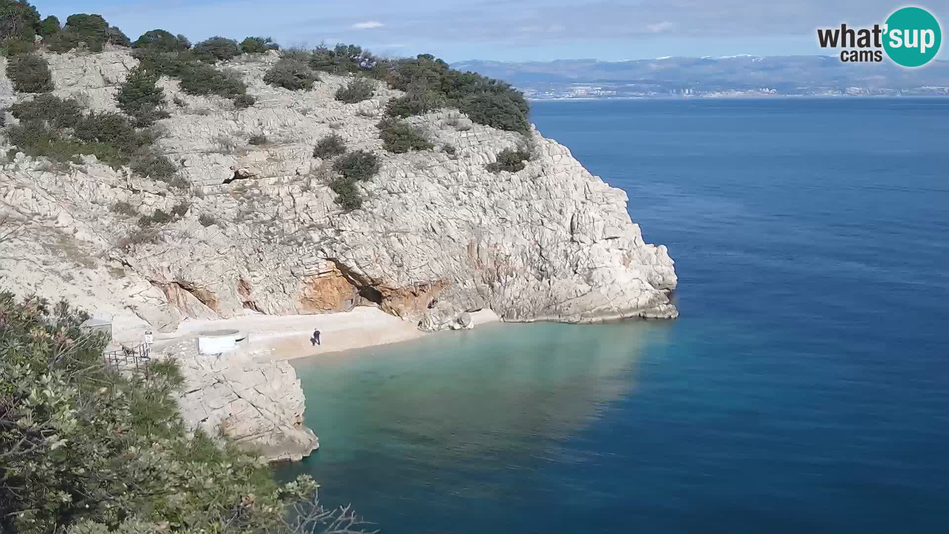 Cámara web de la playa de Brseč en Mošćenička Draga, Croacia