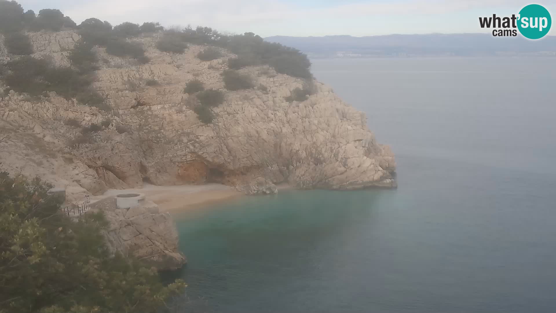 Webcam plage Brseč à Mošćenička Draga, Croatie