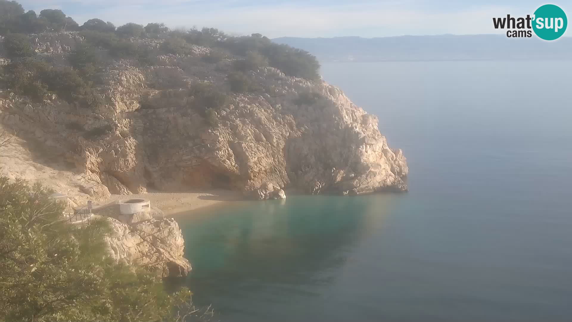 Webcam plage Brseč à Mošćenička Draga, Croatie