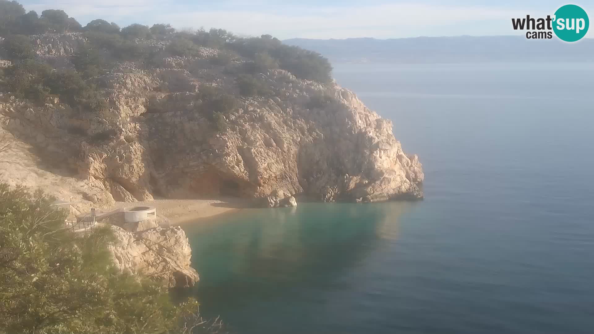 Cámara web de la playa de Brseč en Mošćenička Draga, Croacia