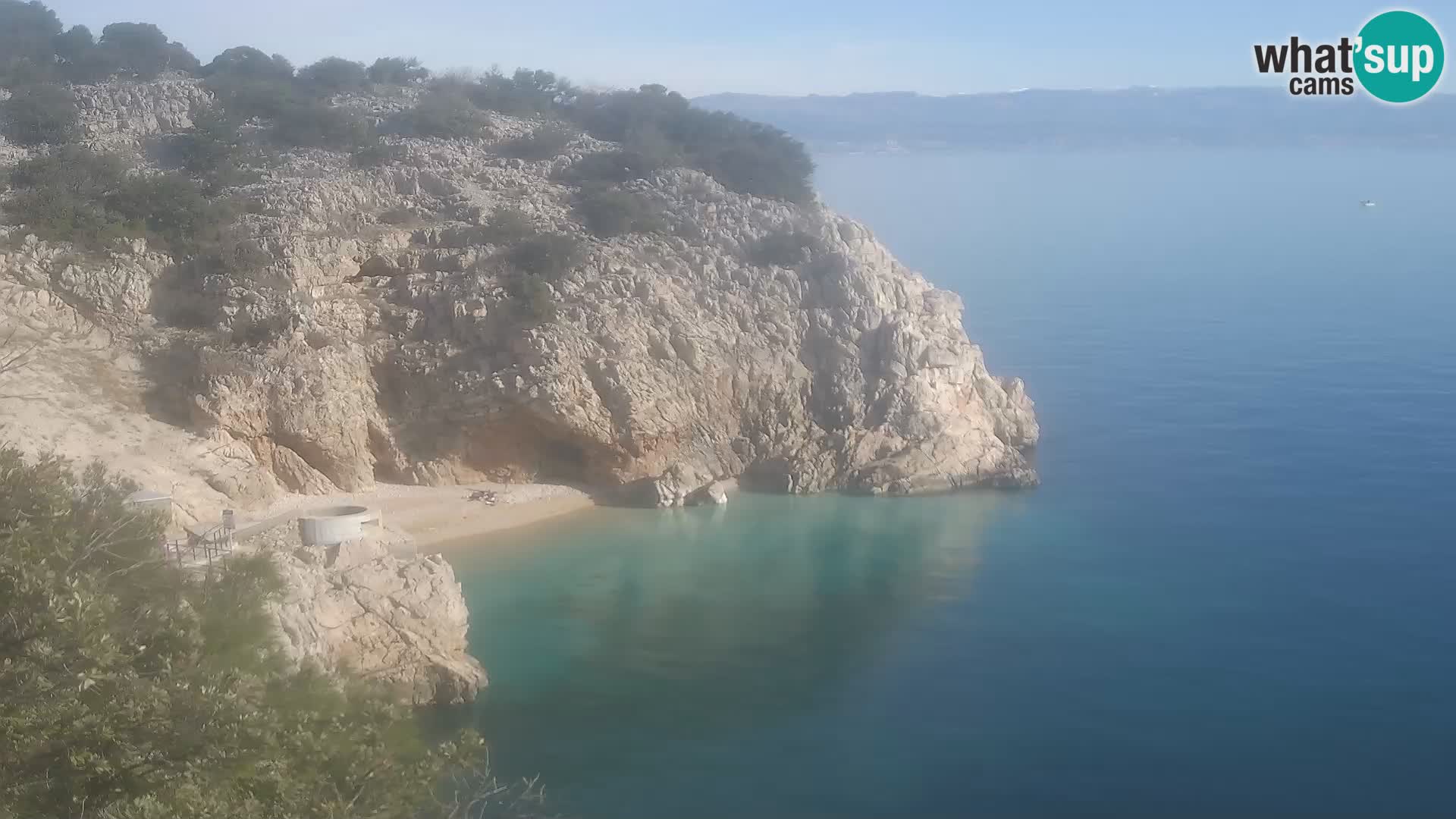 Webcam plage Brseč à Mošćenička Draga, Croatie
