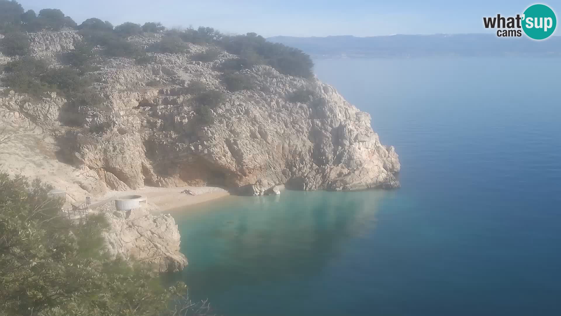 Webcam plage Brseč à Mošćenička Draga, Croatie