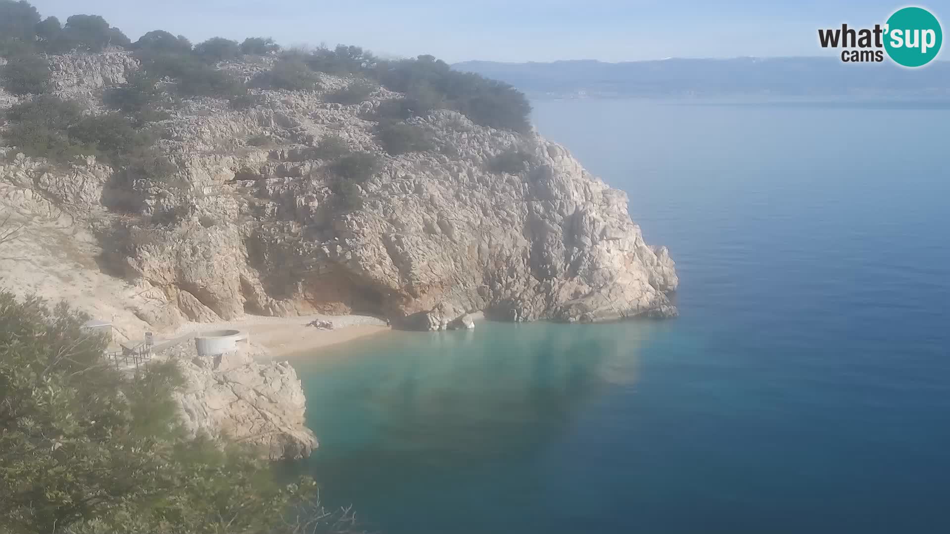 Webcam plage Brseč à Mošćenička Draga, Croatie