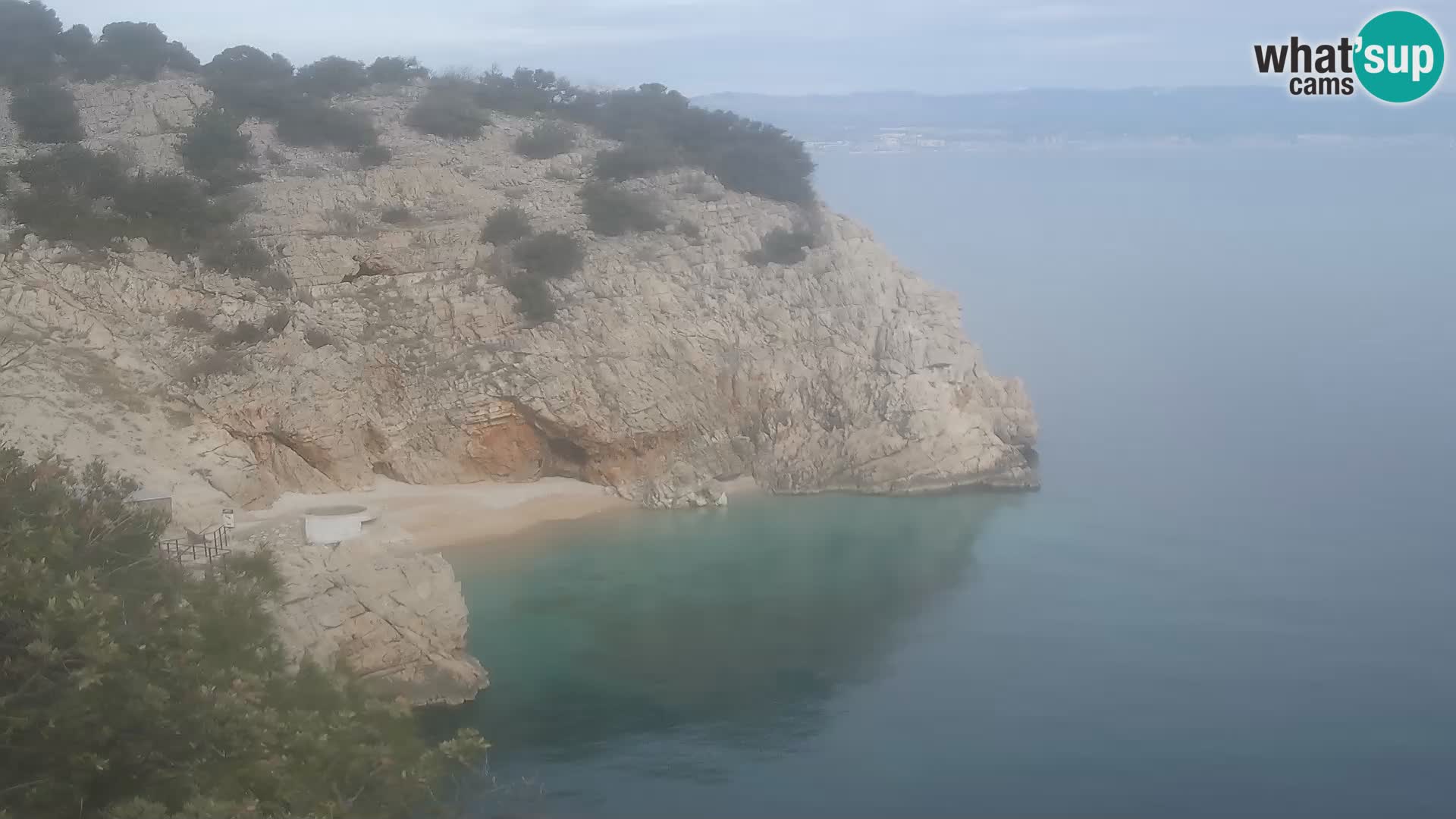 Webcam plage Brseč à Mošćenička Draga, Croatie