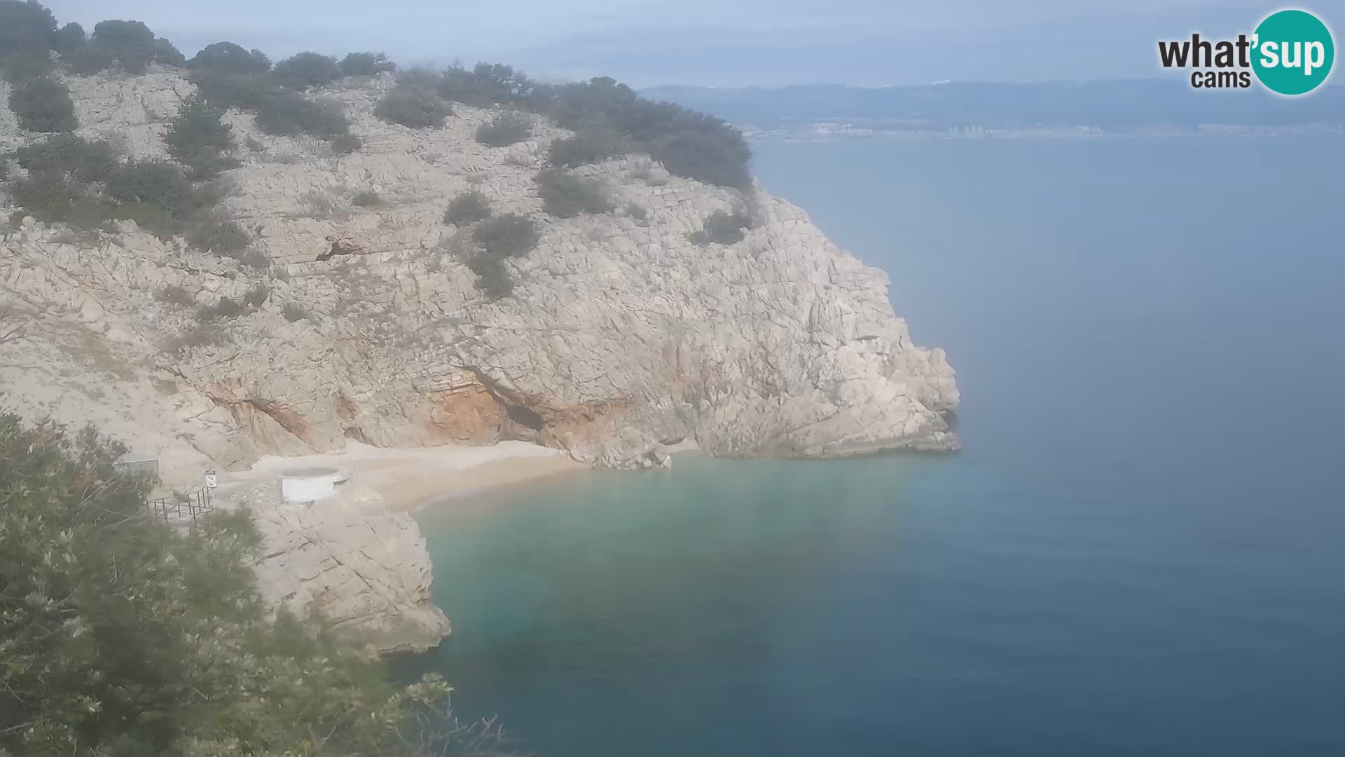 Webcam plage Brseč à Mošćenička Draga, Croatie