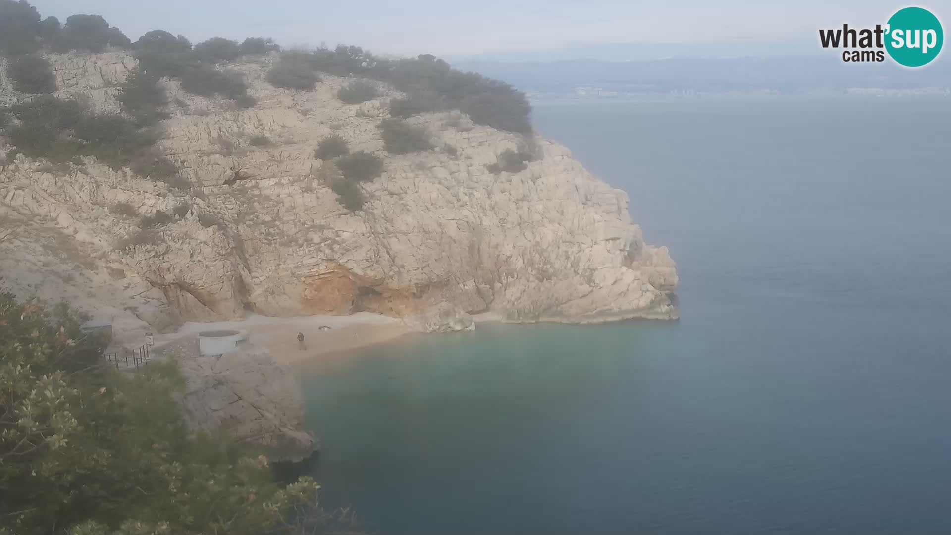 Spletna kamera Brseč plaža – Mošćenička Draga – Hrvaška