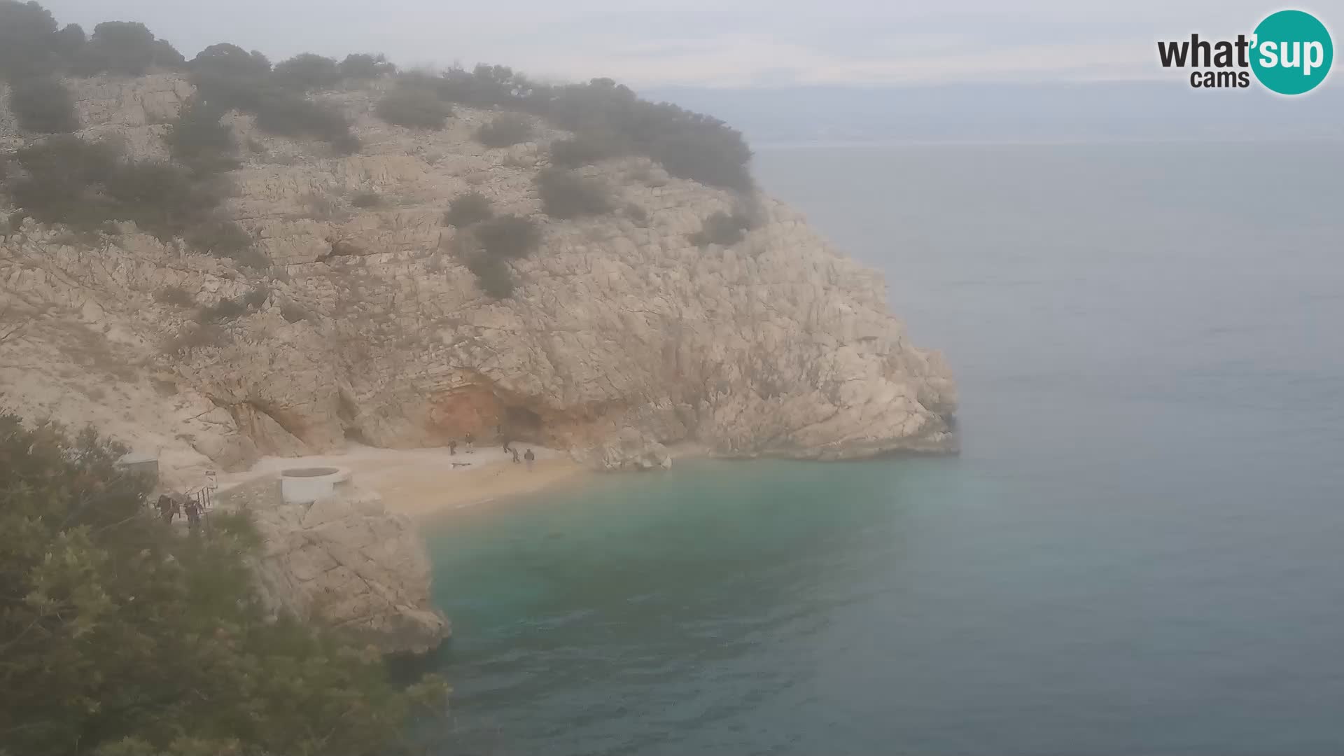 Spletna kamera Brseč plaža – Mošćenička Draga – Hrvaška