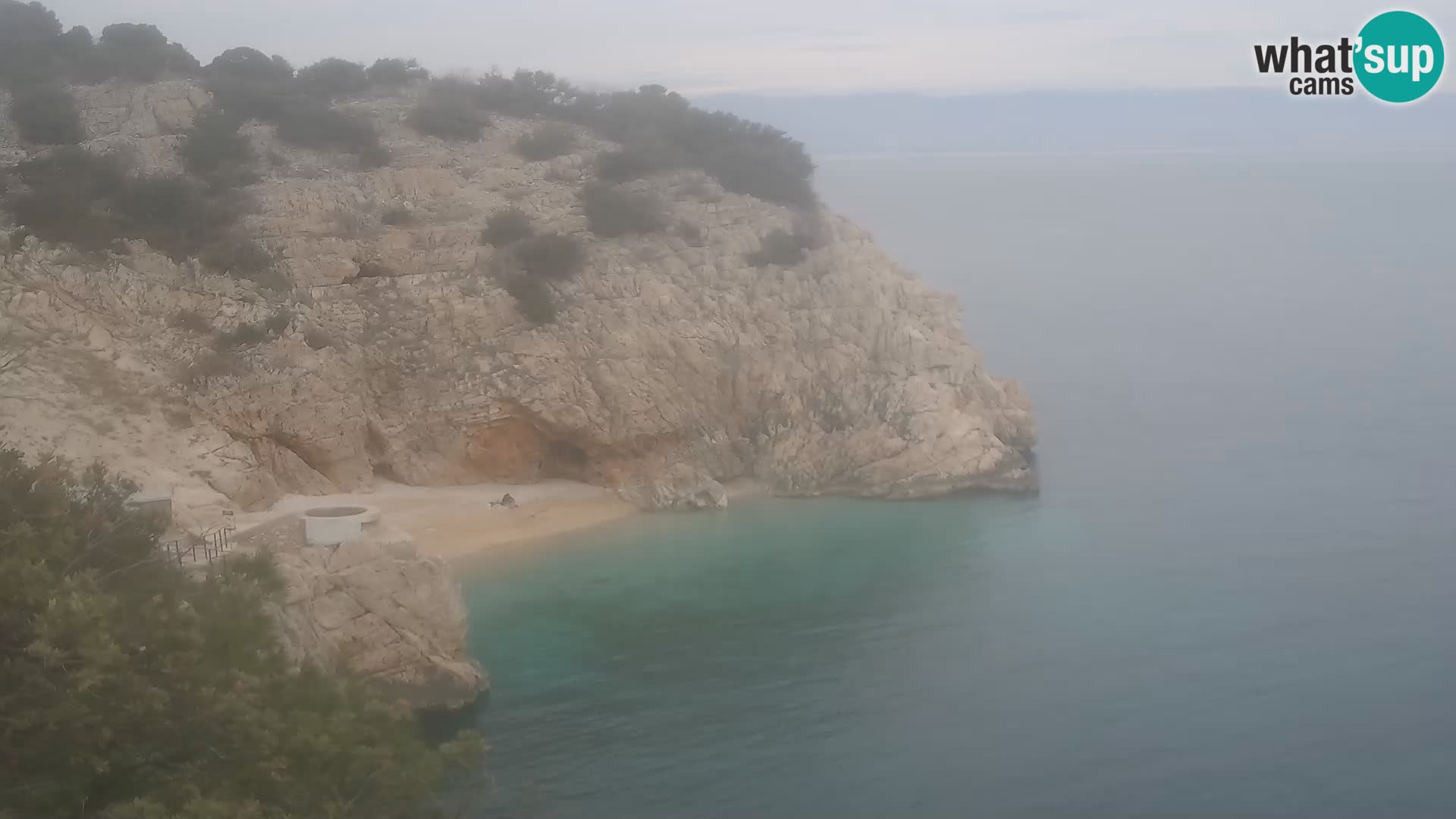Spletna kamera Brseč plaža – Mošćenička Draga – Hrvaška