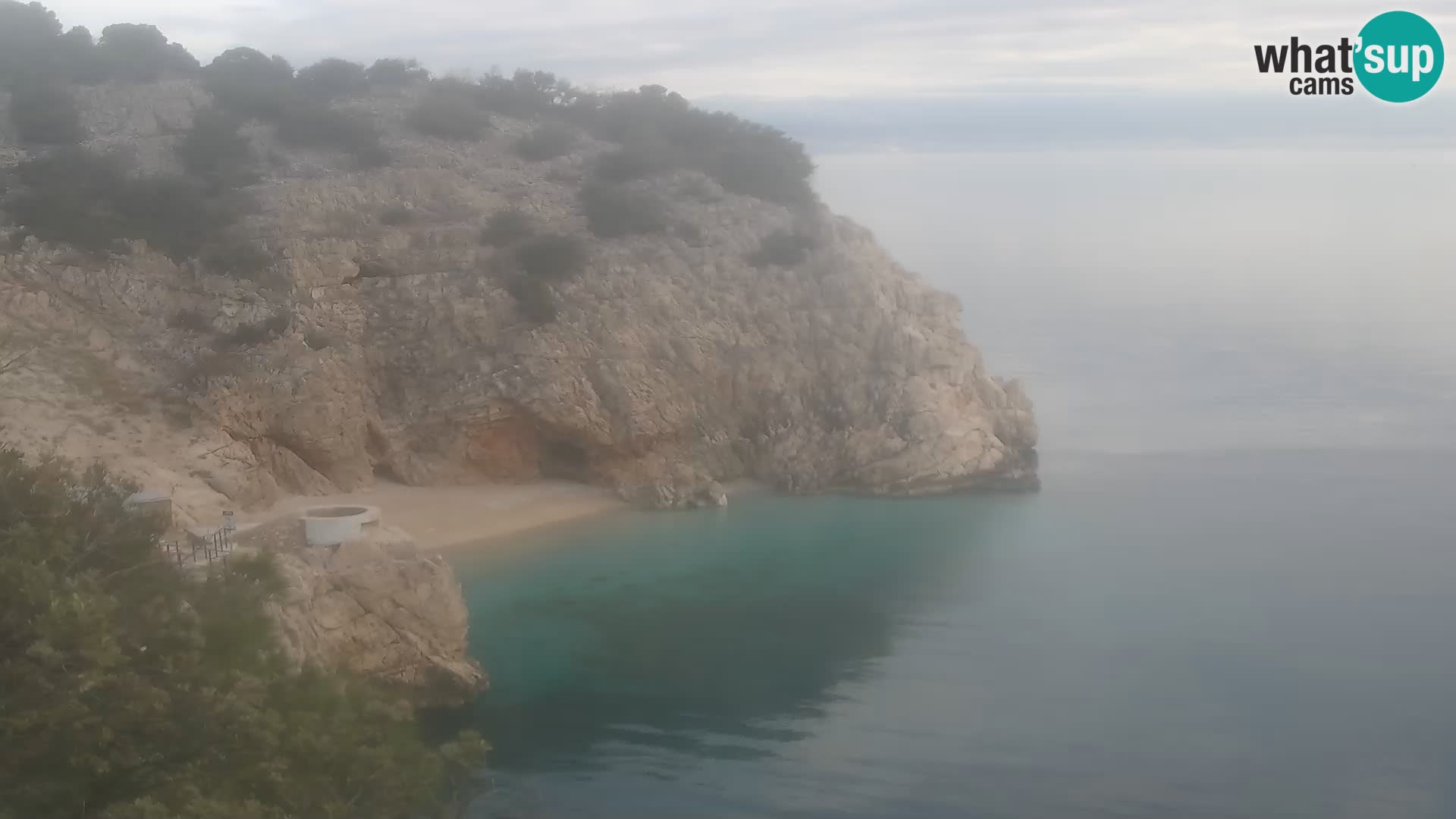 Spletna kamera Brseč plaža – Mošćenička Draga – Hrvaška