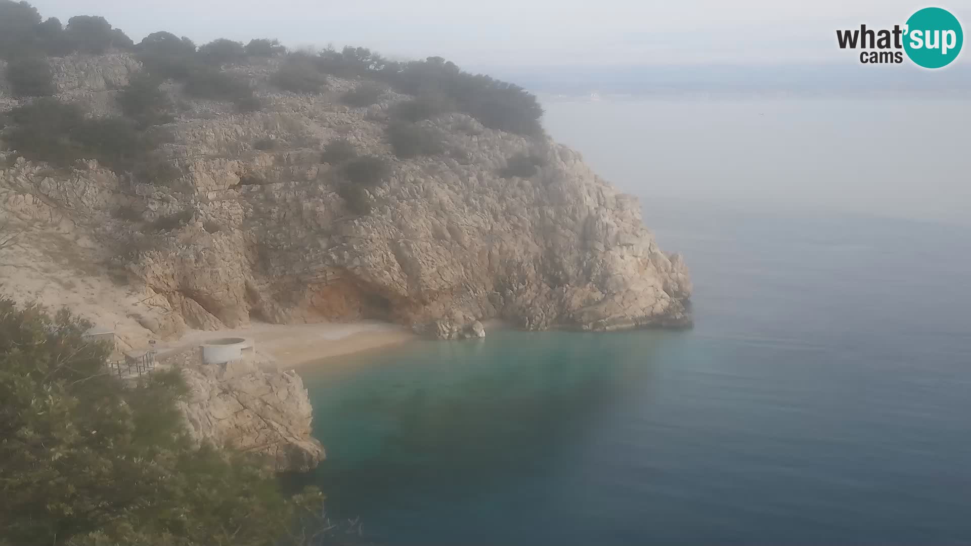 Cámara web de la playa de Brseč en Mošćenička Draga, Croacia
