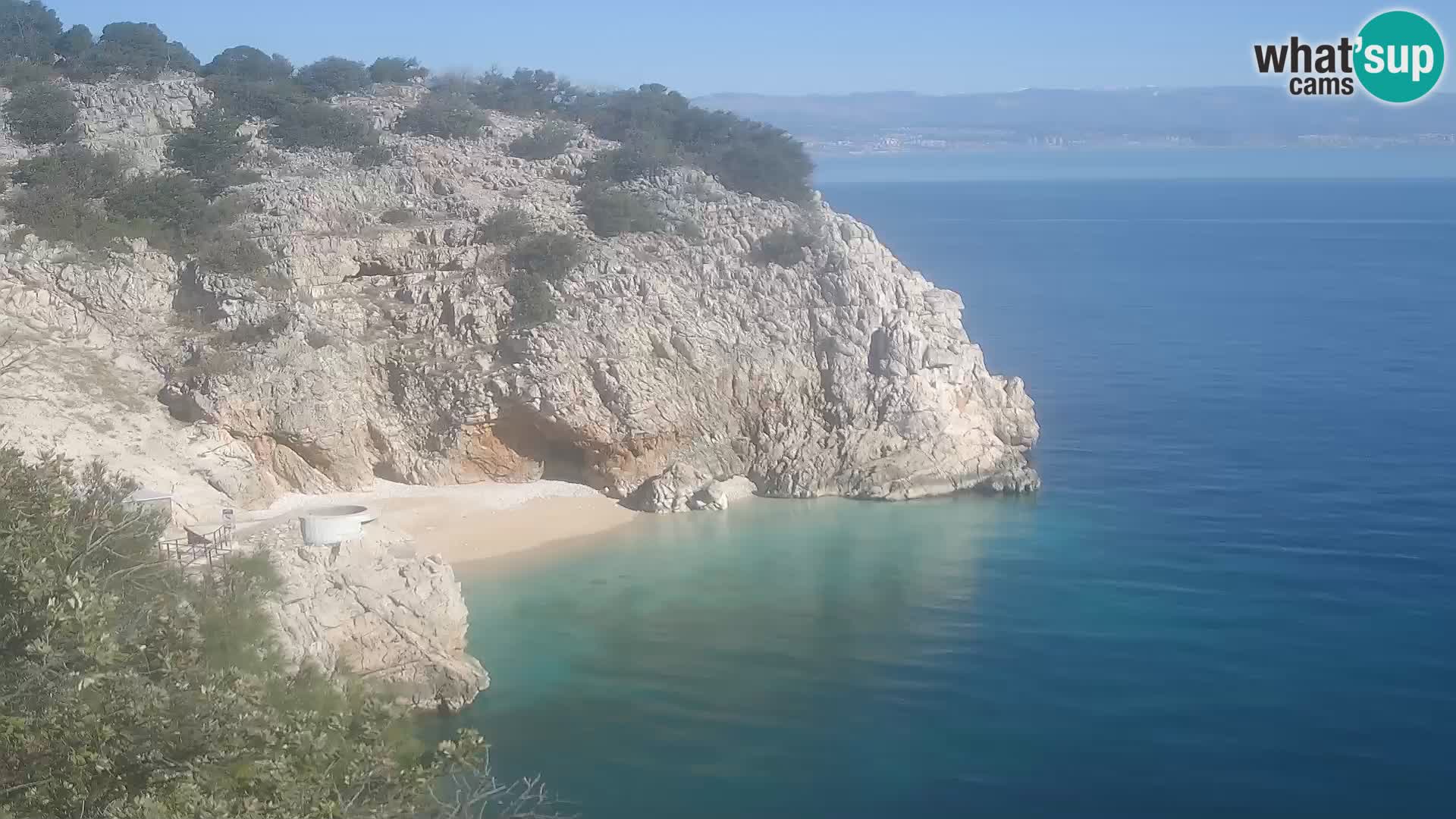 Webcam plage Brseč à Mošćenička Draga, Croatie
