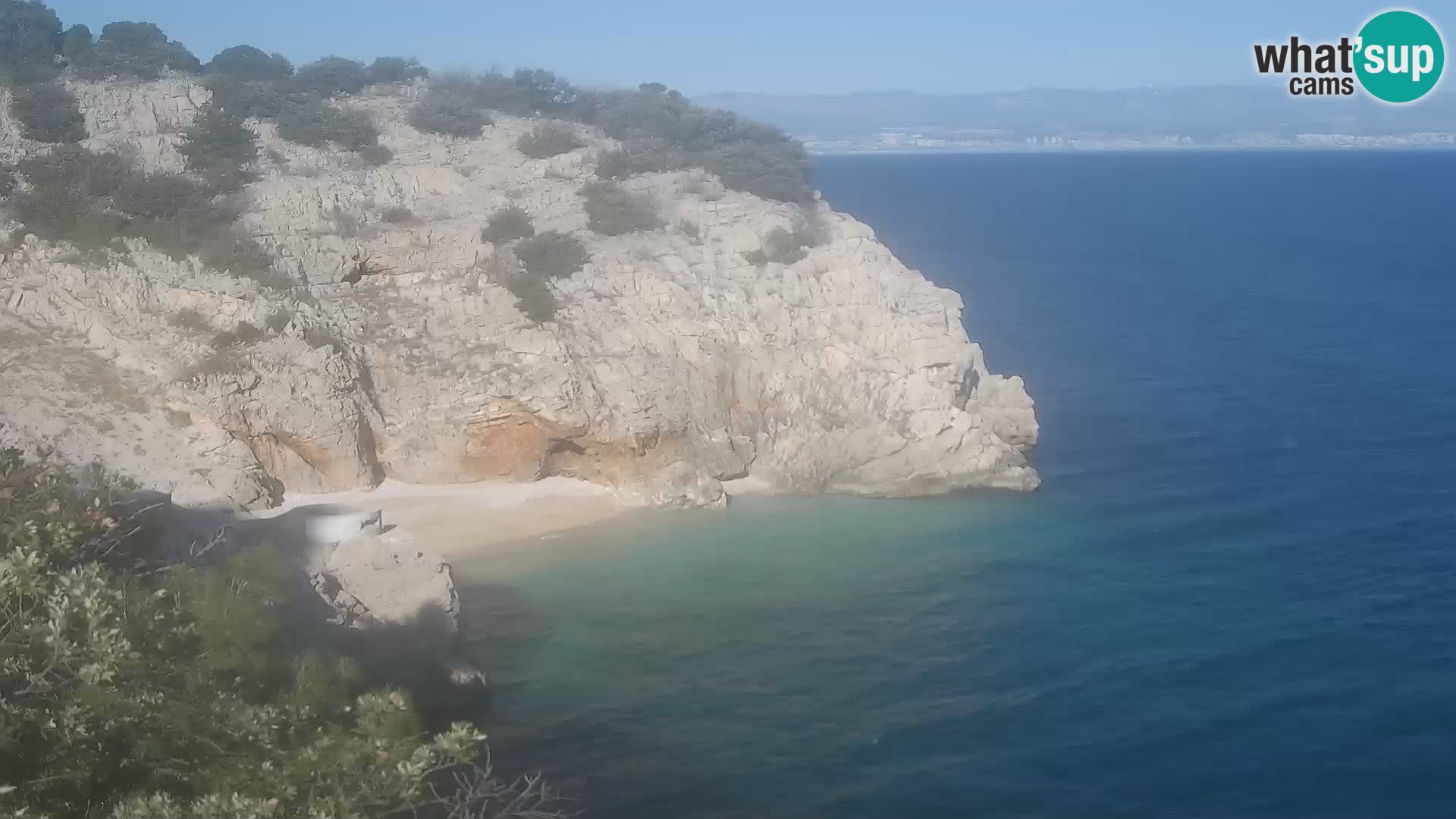 Webcam plage Brseč à Mošćenička Draga, Croatie