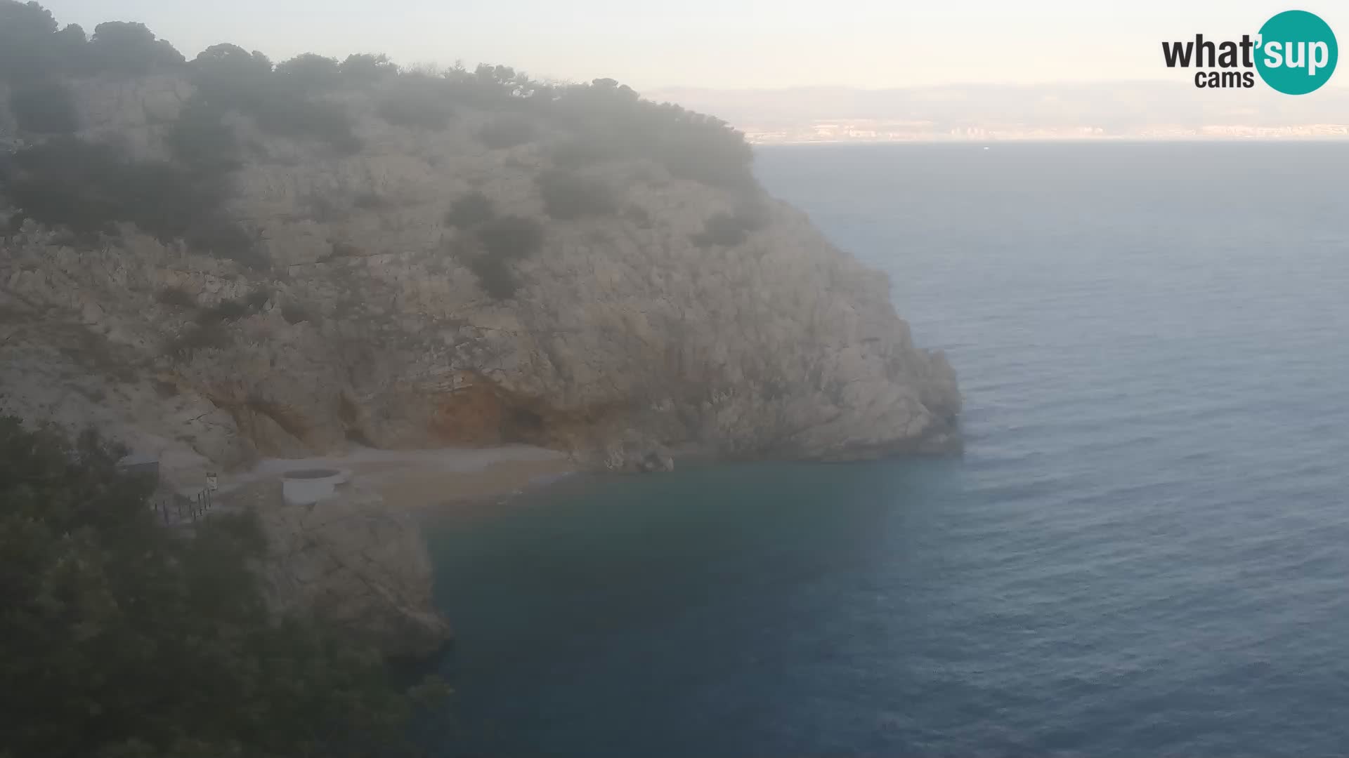 Webcam plage Brseč à Mošćenička Draga, Croatie