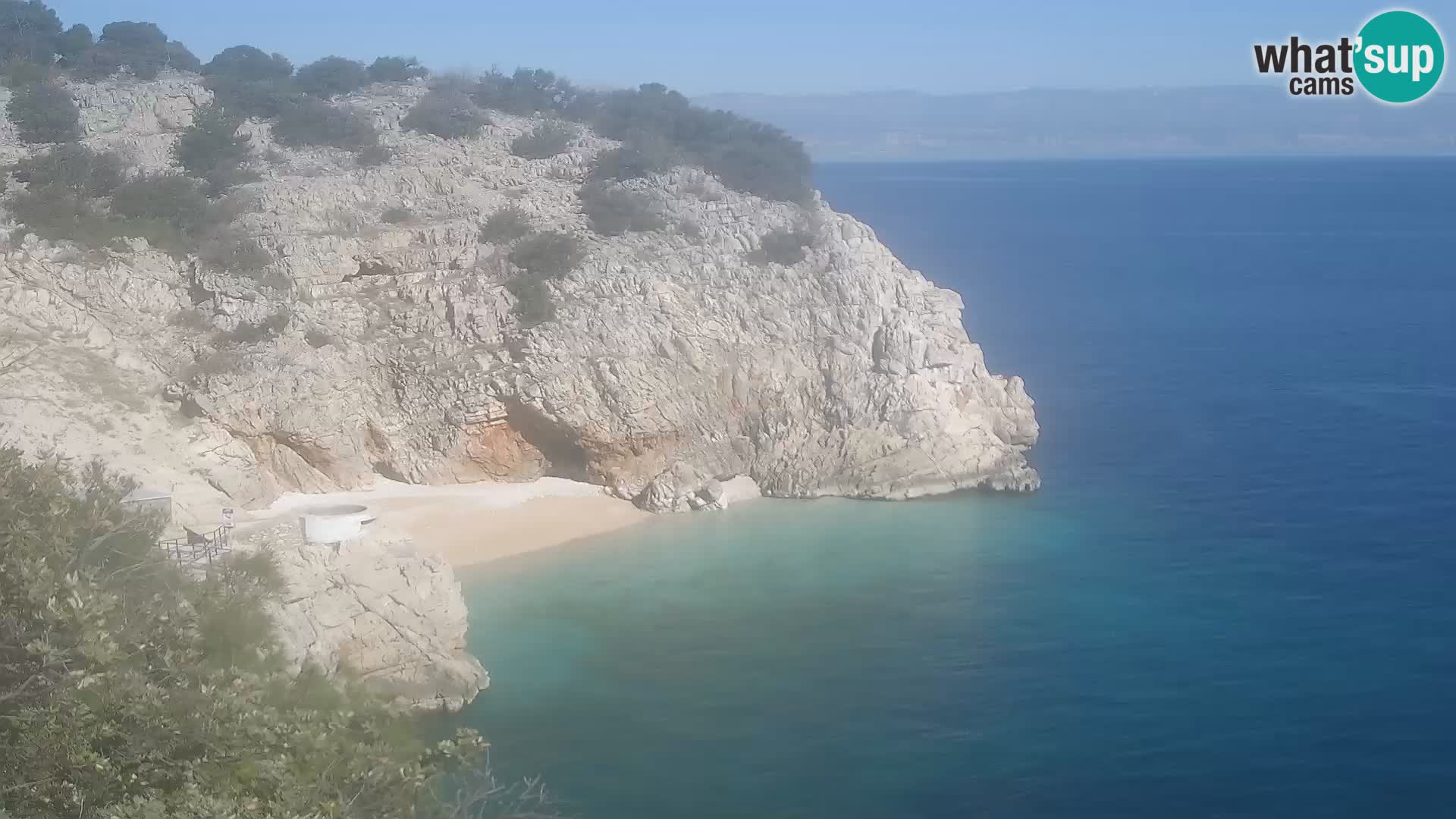 Spletna kamera Brseč plaža – Mošćenička Draga – Hrvaška