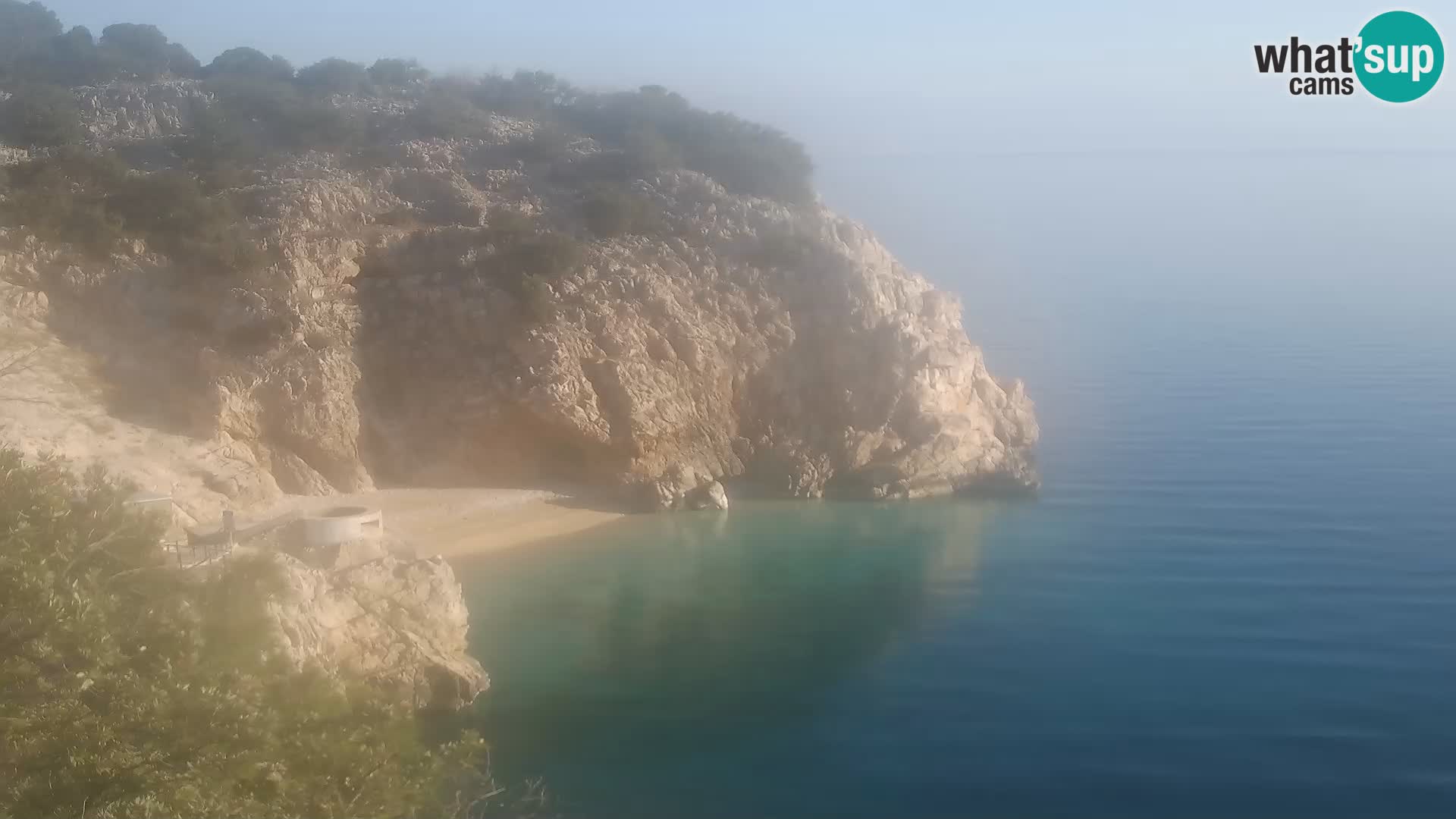 Spletna kamera Brseč plaža – Mošćenička Draga – Hrvaška