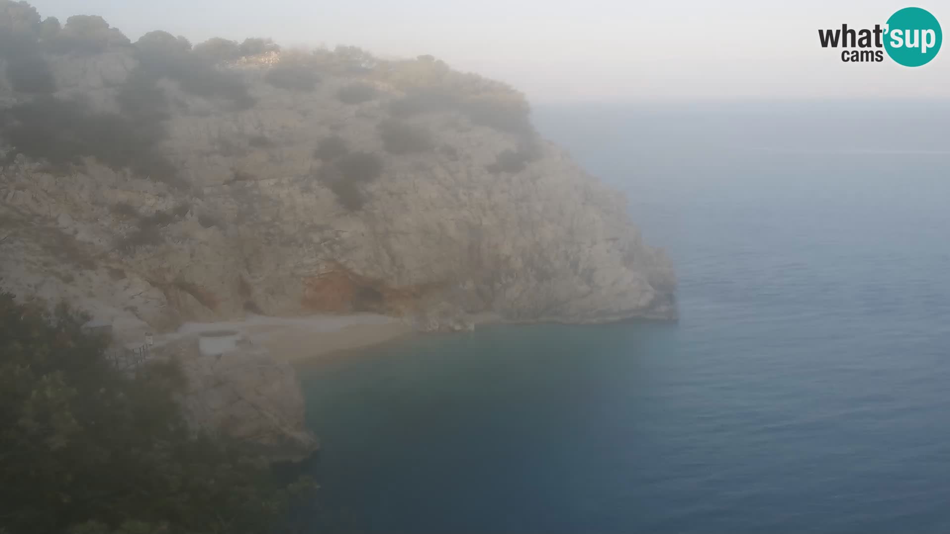 Cámara web de la playa de Brseč en Mošćenička Draga, Croacia