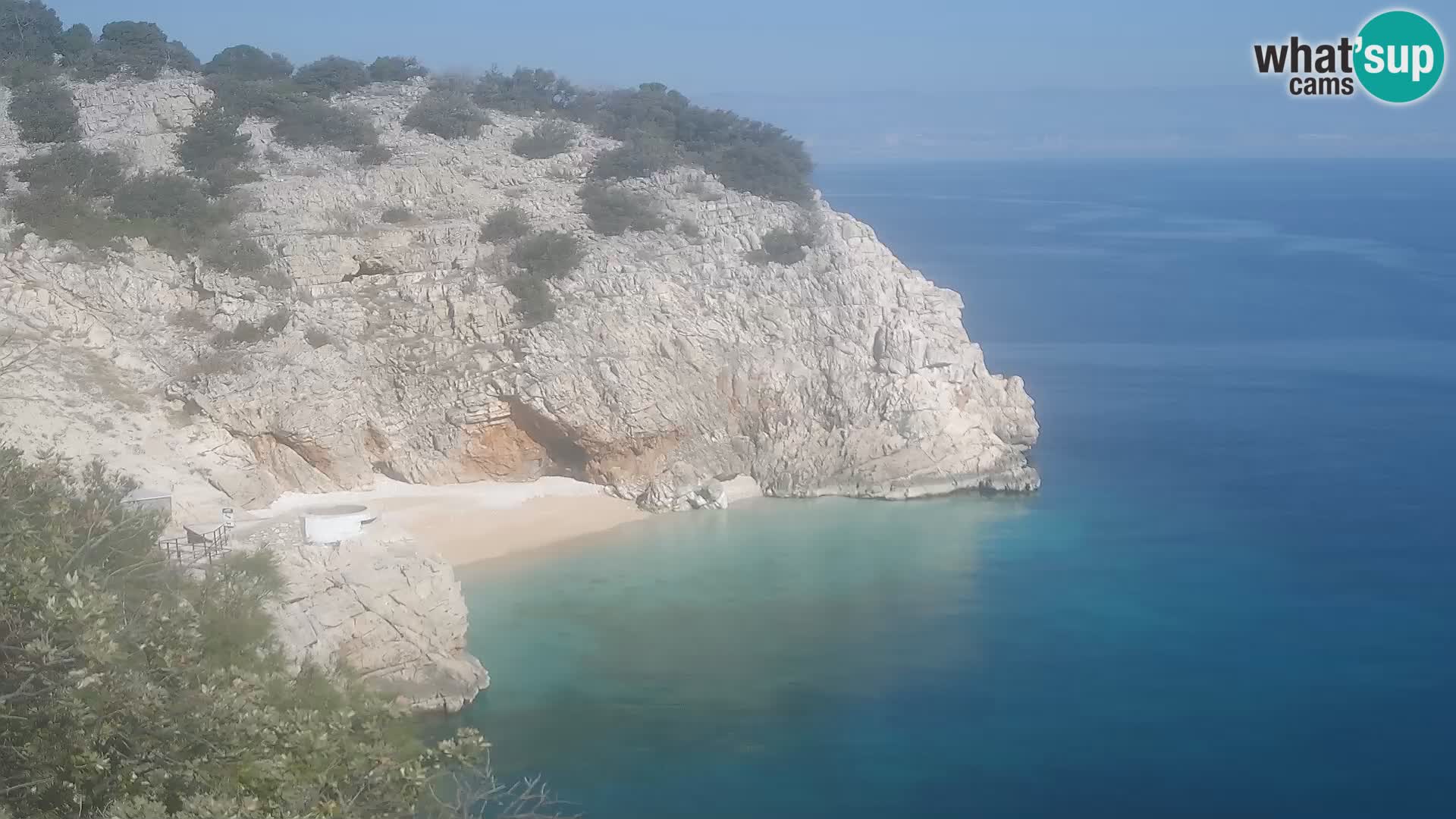 Spletna kamera Brseč plaža – Mošćenička Draga – Hrvaška