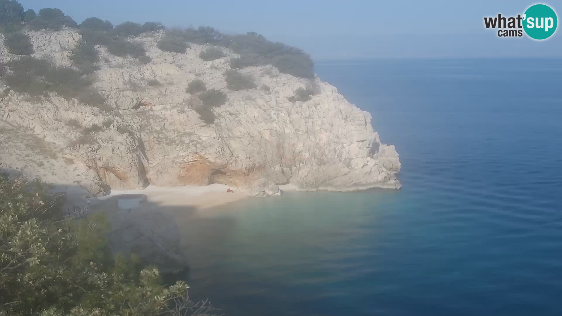Webcam plage Brseč à Mošćenička Draga, Croatie