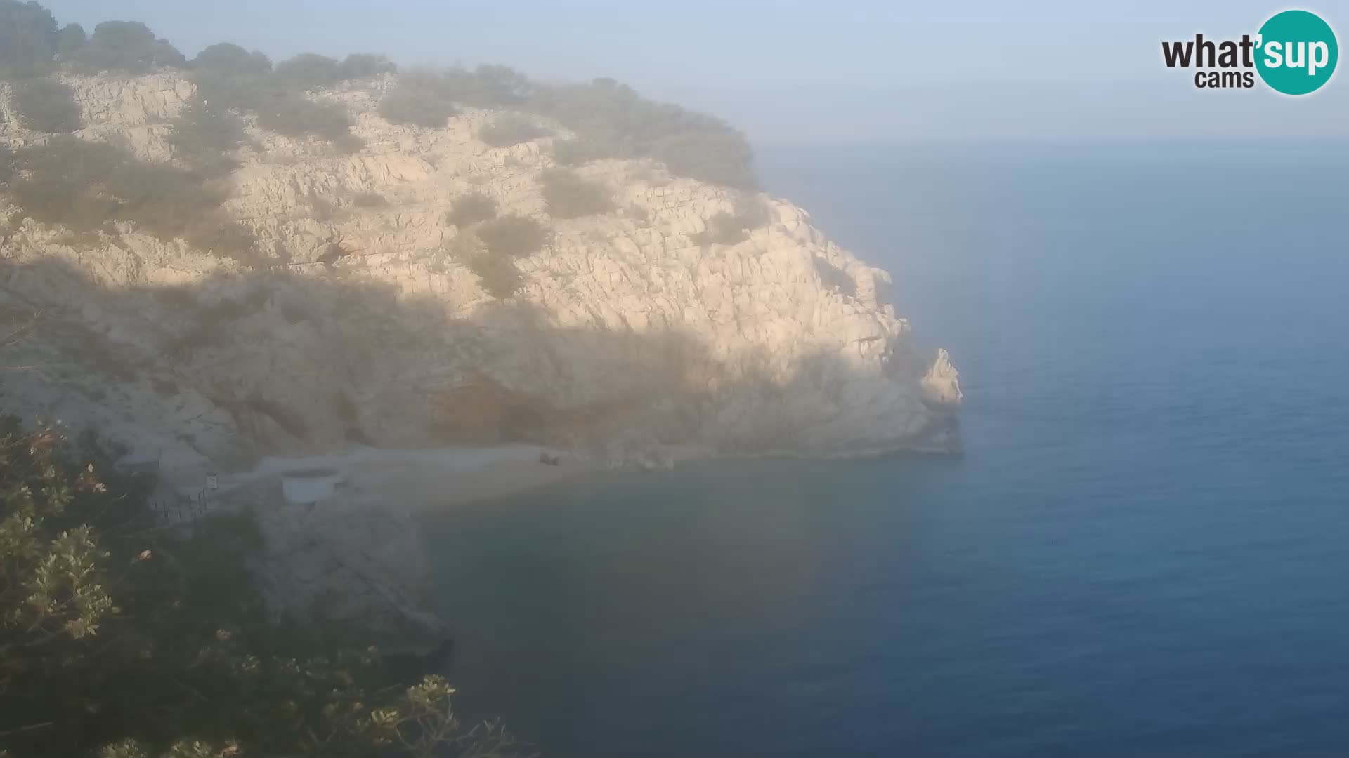 Cámara web de la playa de Brseč en Mošćenička Draga, Croacia
