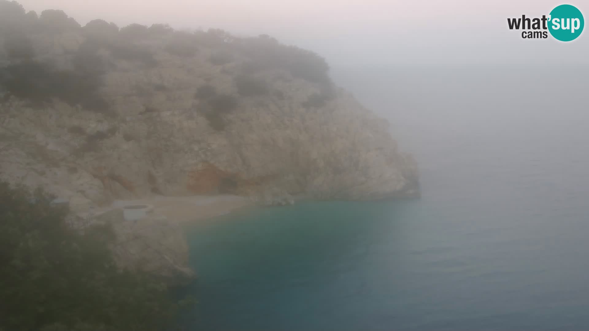 Webcam plage Brseč à Mošćenička Draga, Croatie