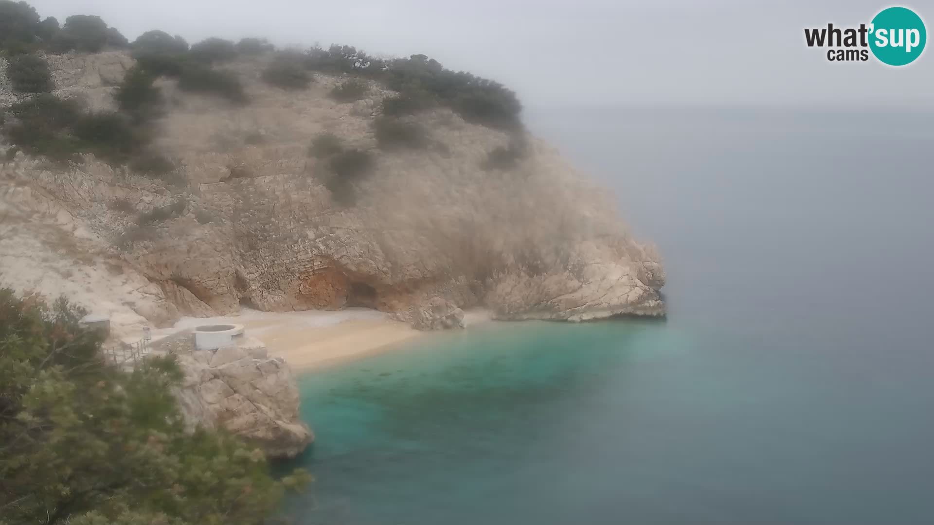 Webcam plage Brseč à Mošćenička Draga, Croatie