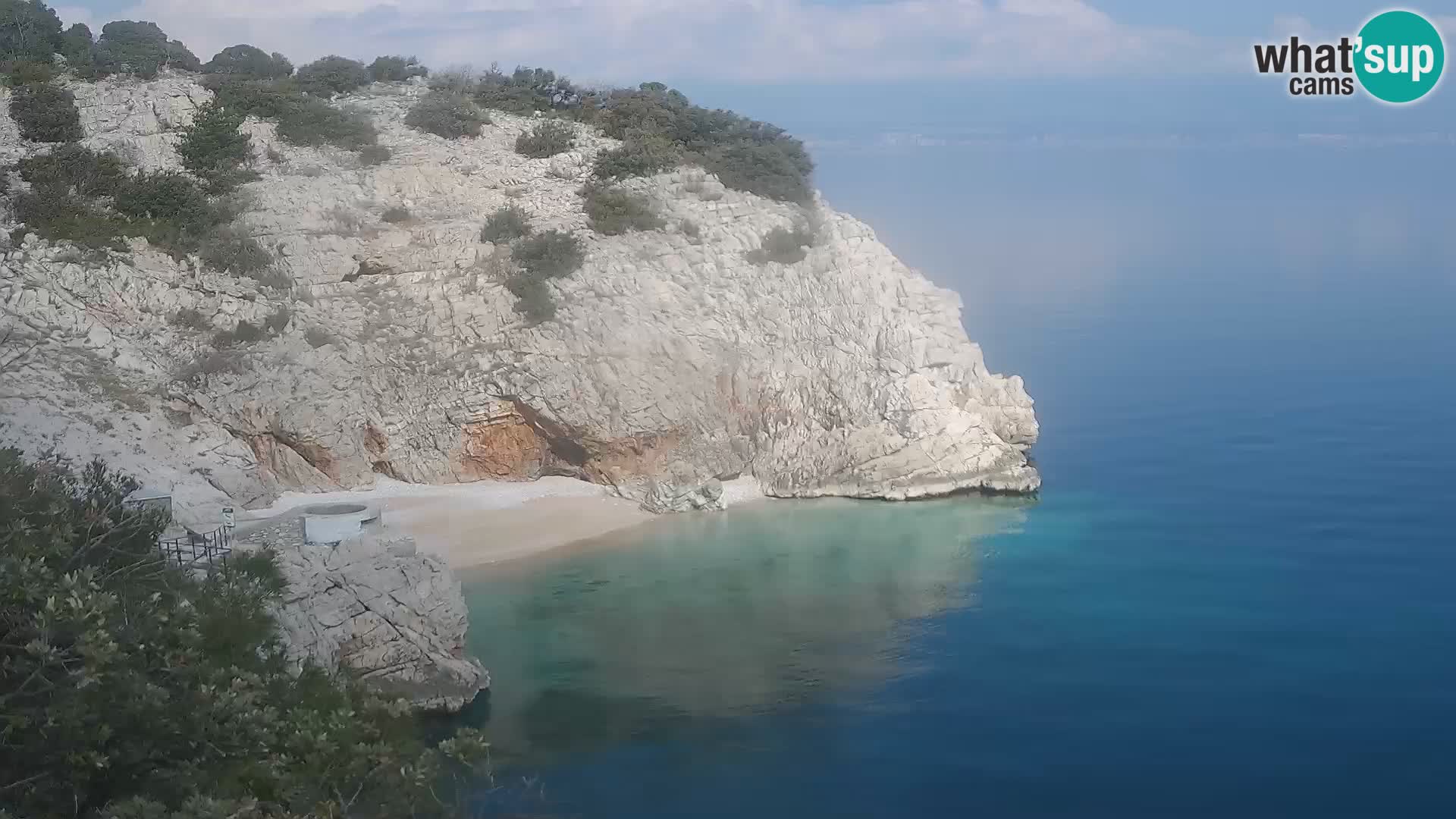 Webcam plage Brseč à Mošćenička Draga, Croatie