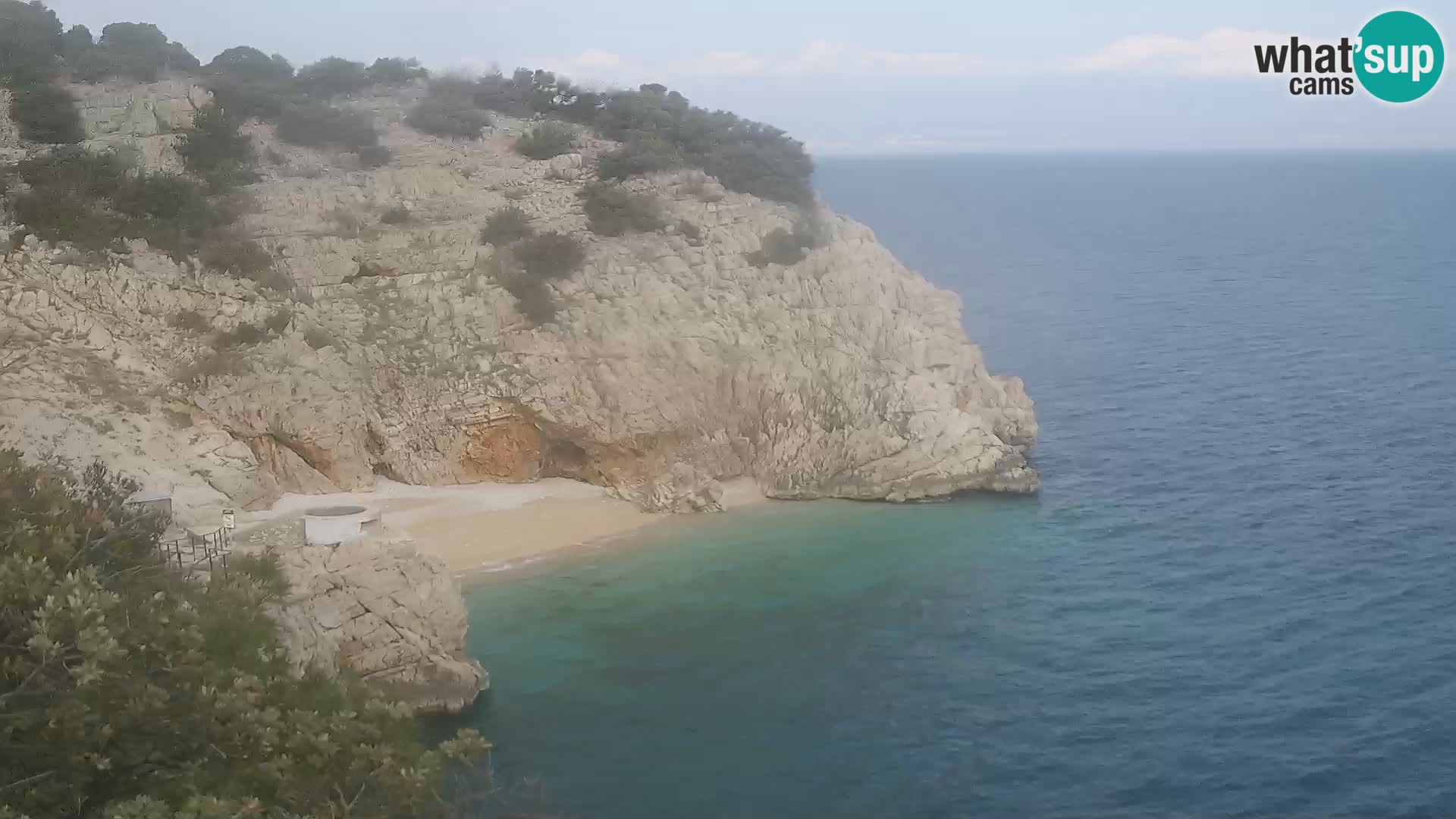 Spletna kamera Brseč plaža – Mošćenička Draga – Hrvaška