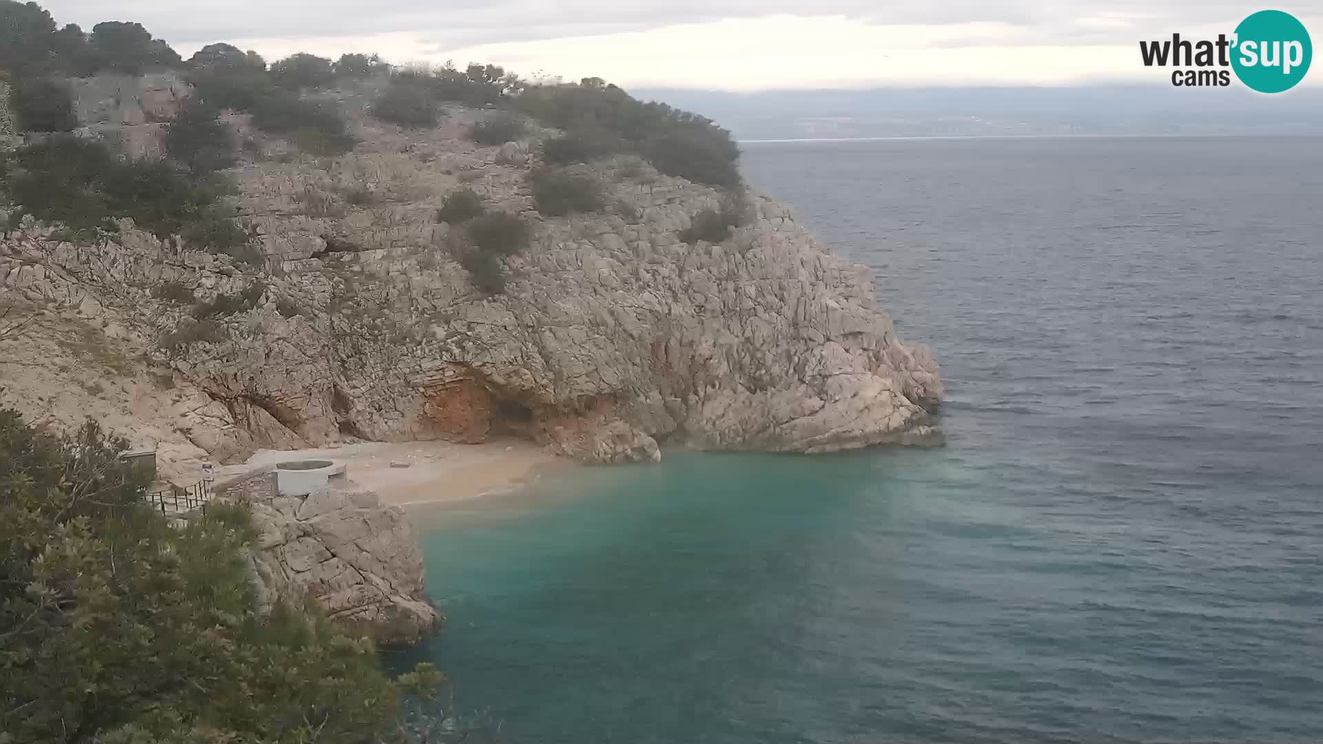 Webcam plage Brseč à Mošćenička Draga, Croatie