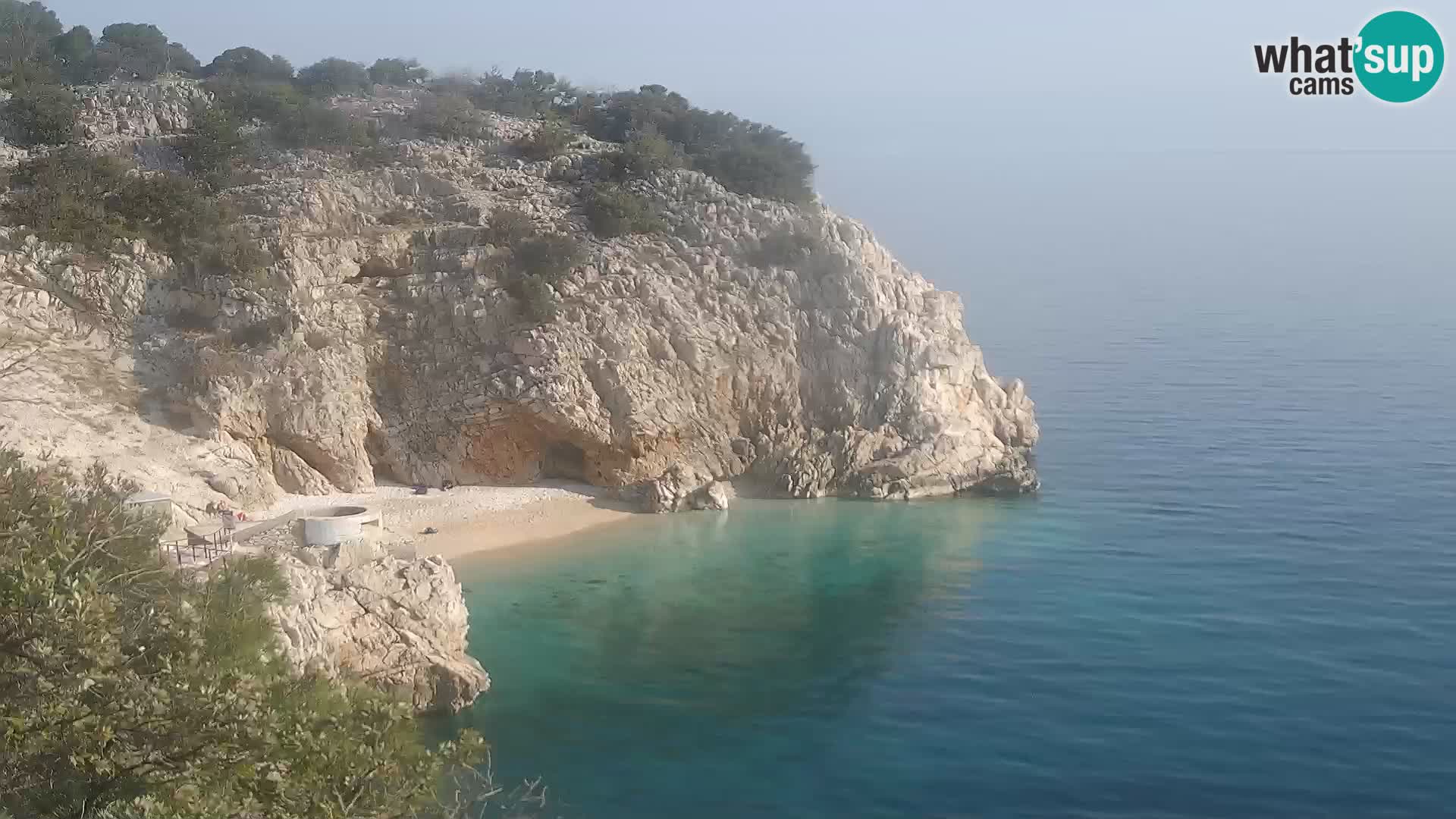 Cámara web de la playa de Brseč en Mošćenička Draga, Croacia