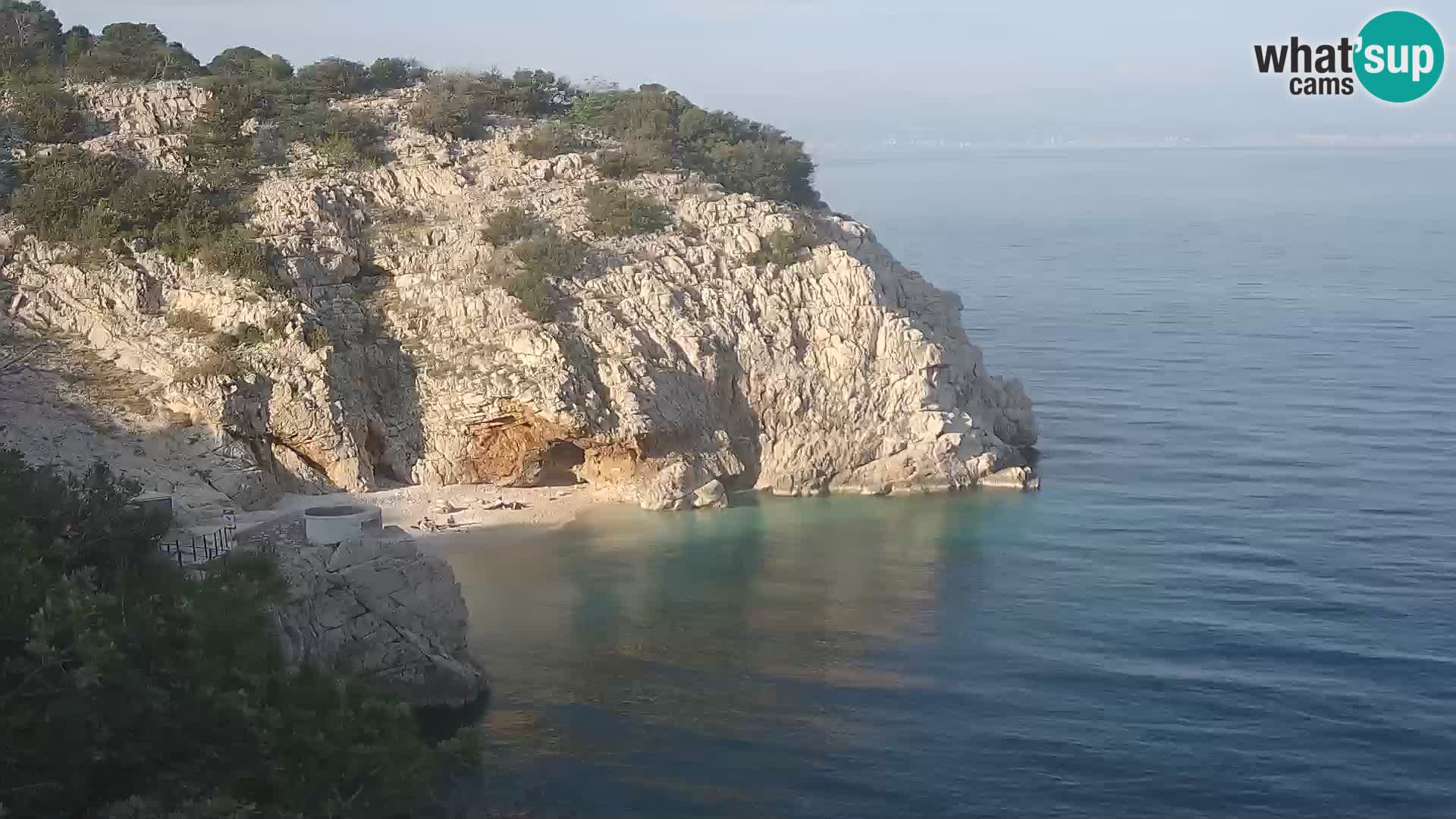 Spletna kamera Brseč plaža – Mošćenička Draga – Hrvaška