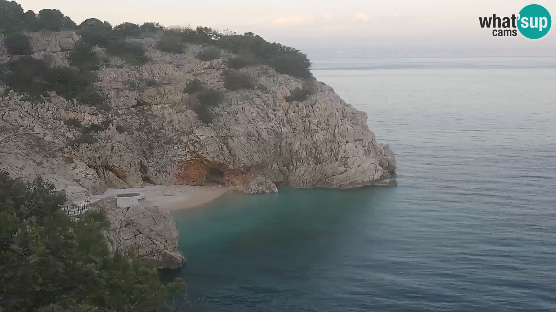 Webcam plage Brseč à Mošćenička Draga, Croatie