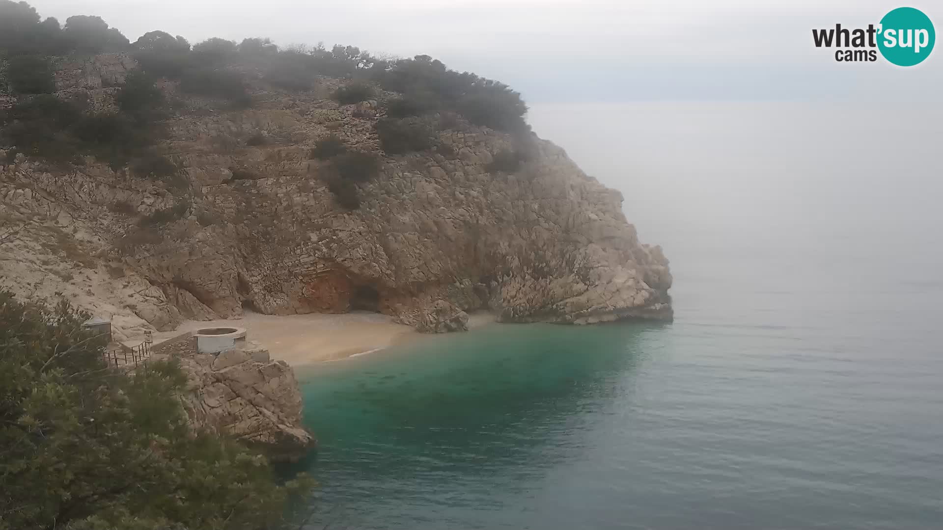 Cámara web de la playa de Brseč en Mošćenička Draga, Croacia