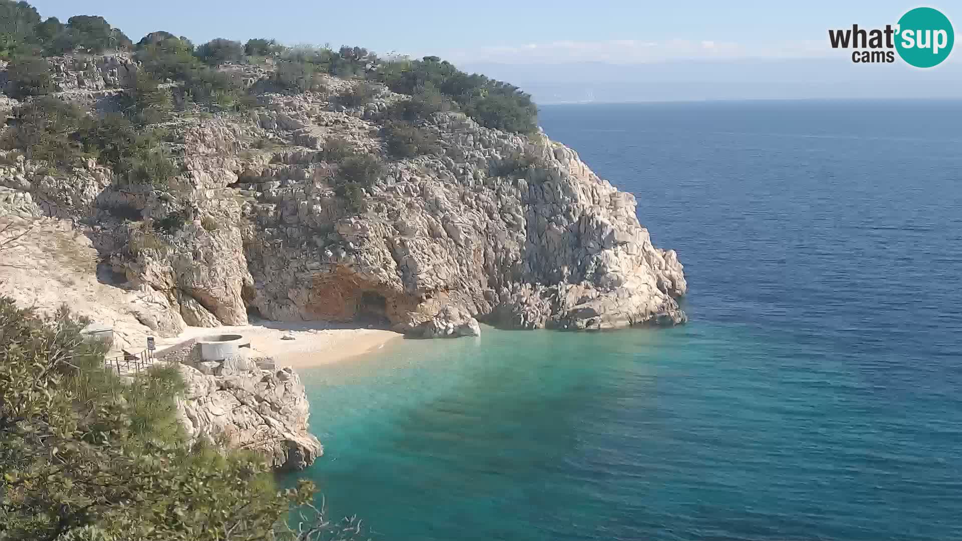 Cámara web de la playa de Brseč en Mošćenička Draga, Croacia