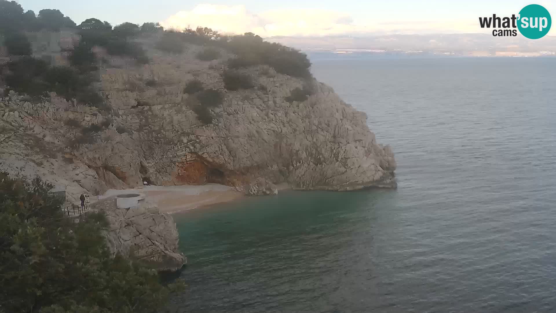 Cámara web de la playa de Brseč en Mošćenička Draga, Croacia