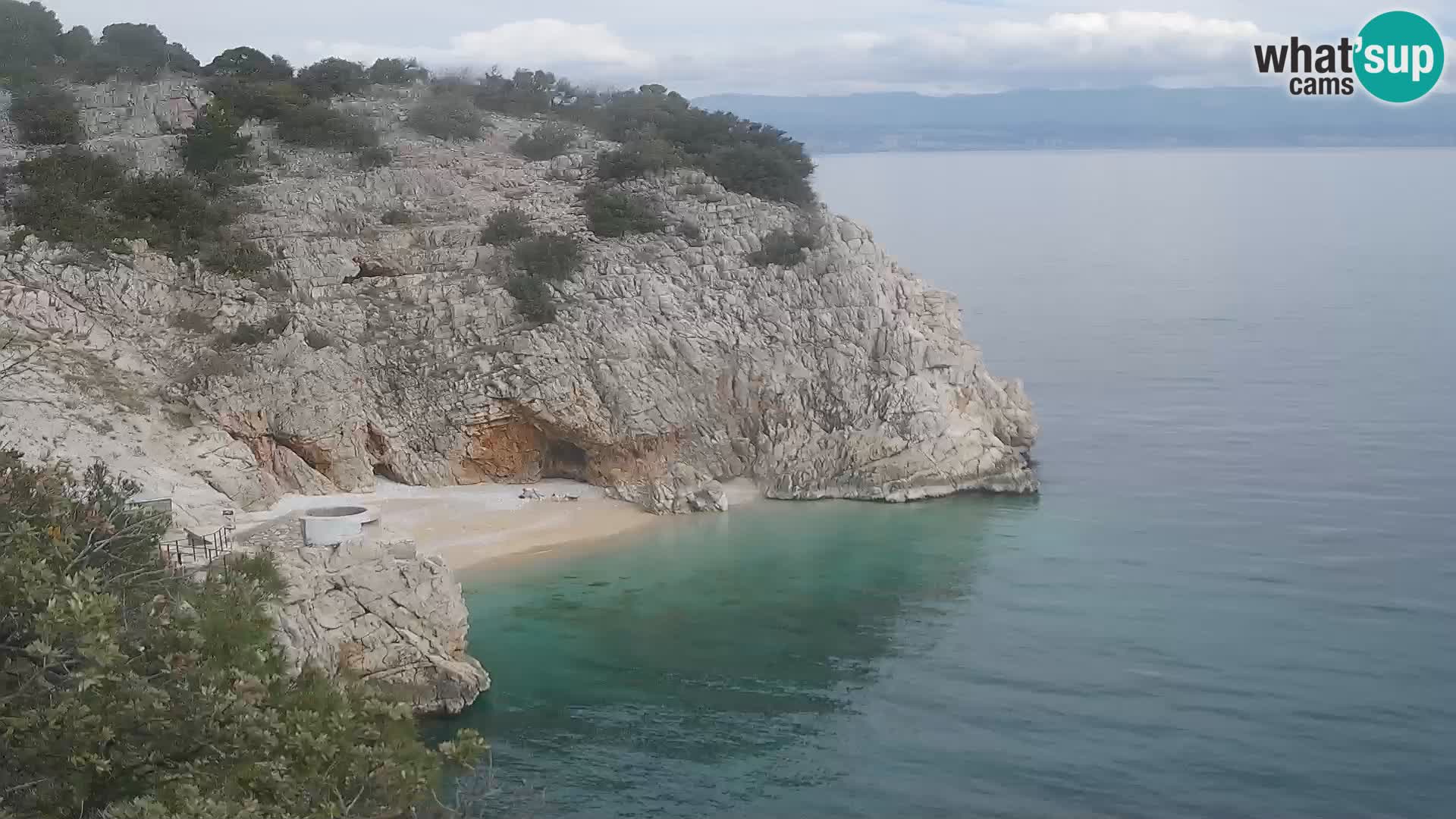 Webcam plage Brseč à Mošćenička Draga, Croatie
