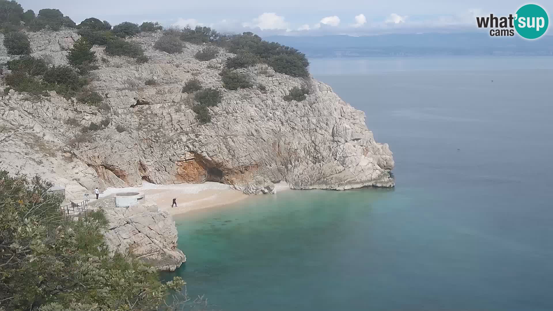 Webcam plage Brseč à Mošćenička Draga, Croatie