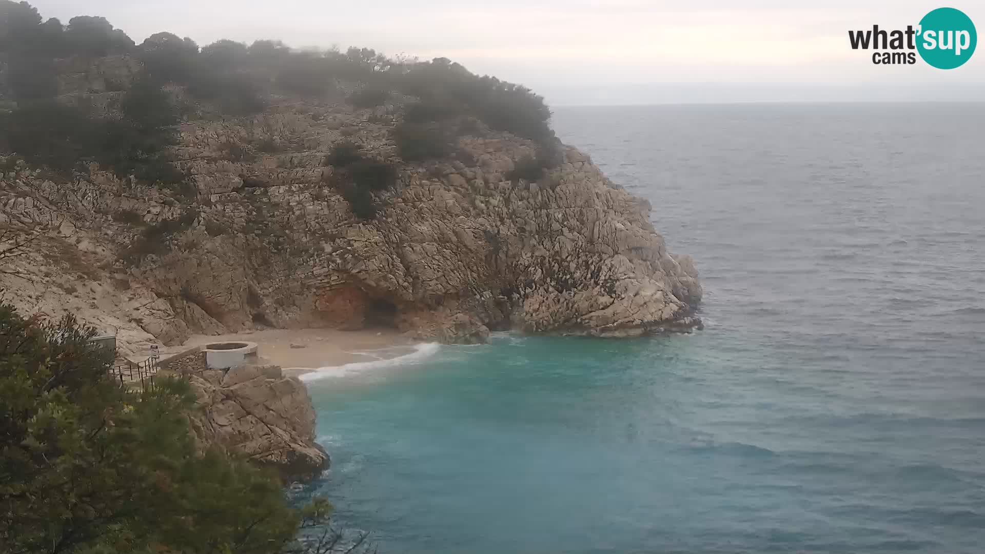 Webcam plage Brseč à Mošćenička Draga, Croatie