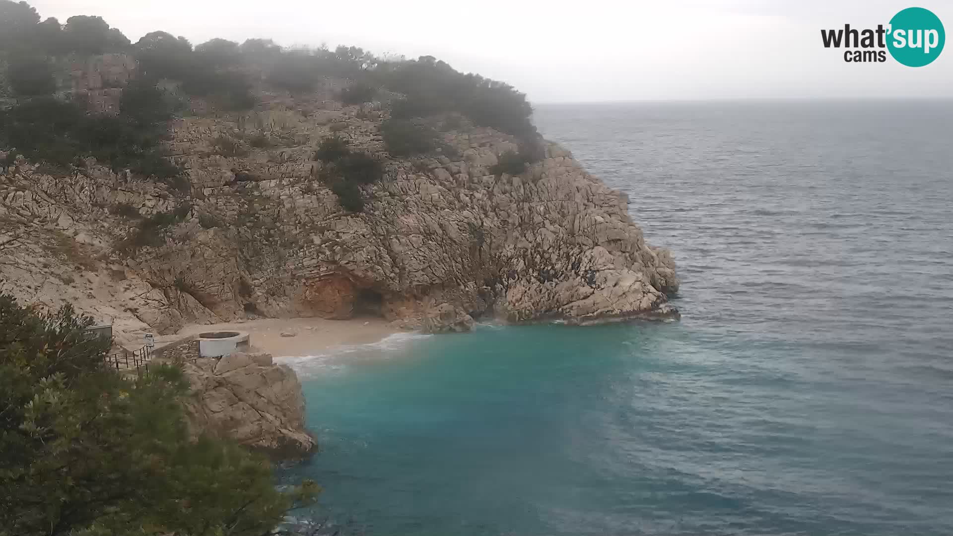 Spletna kamera Brseč plaža – Mošćenička Draga – Hrvaška