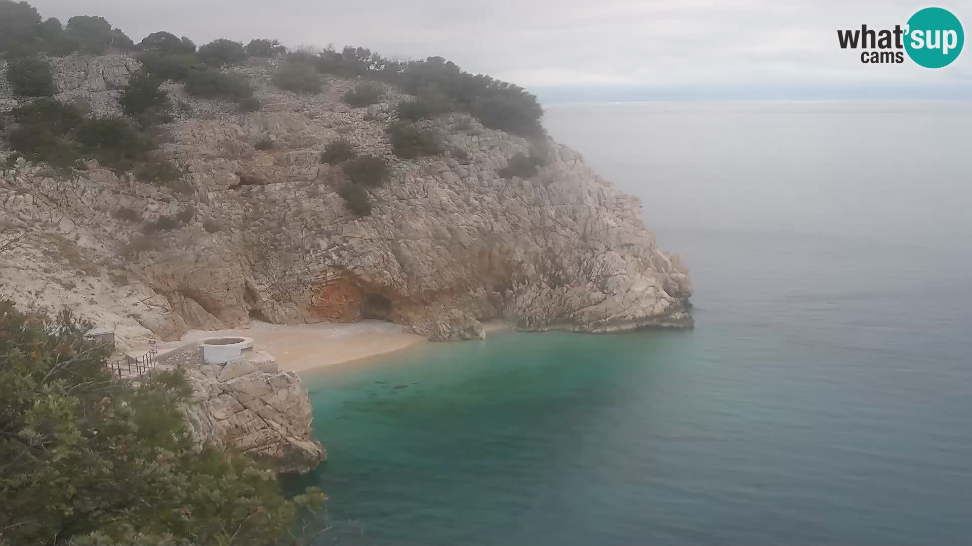Cámara web de la playa de Brseč en Mošćenička Draga, Croacia