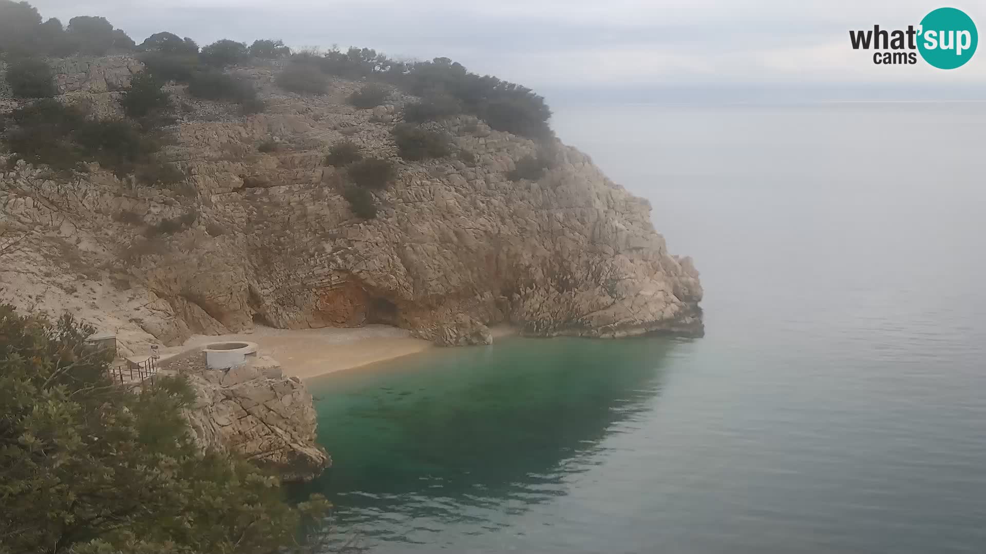 Webcam plage Brseč à Mošćenička Draga, Croatie