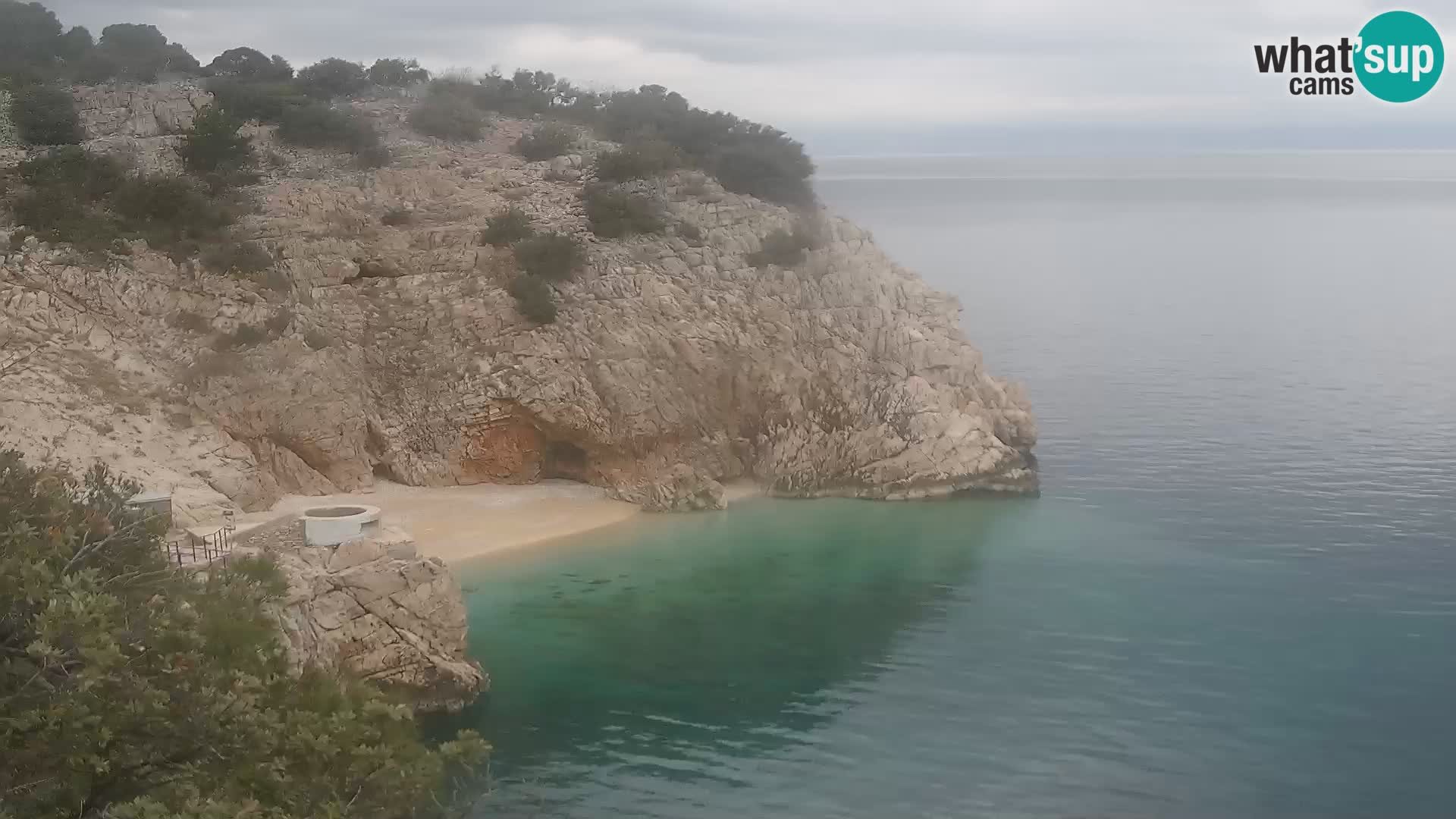 Cámara web de la playa de Brseč en Mošćenička Draga, Croacia