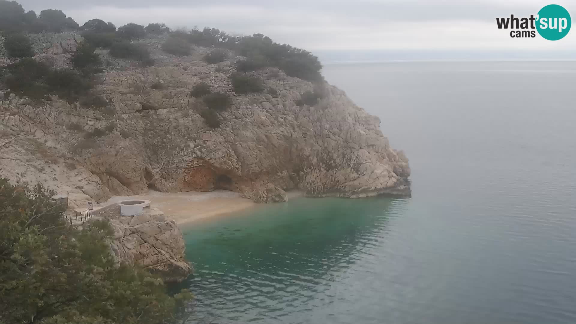 Cámara web de la playa de Brseč en Mošćenička Draga, Croacia