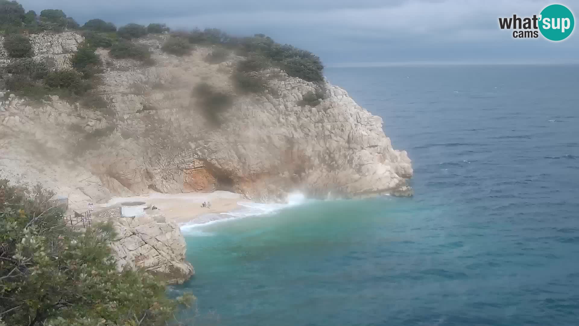 Spletna kamera Brseč plaža – Mošćenička Draga – Hrvaška