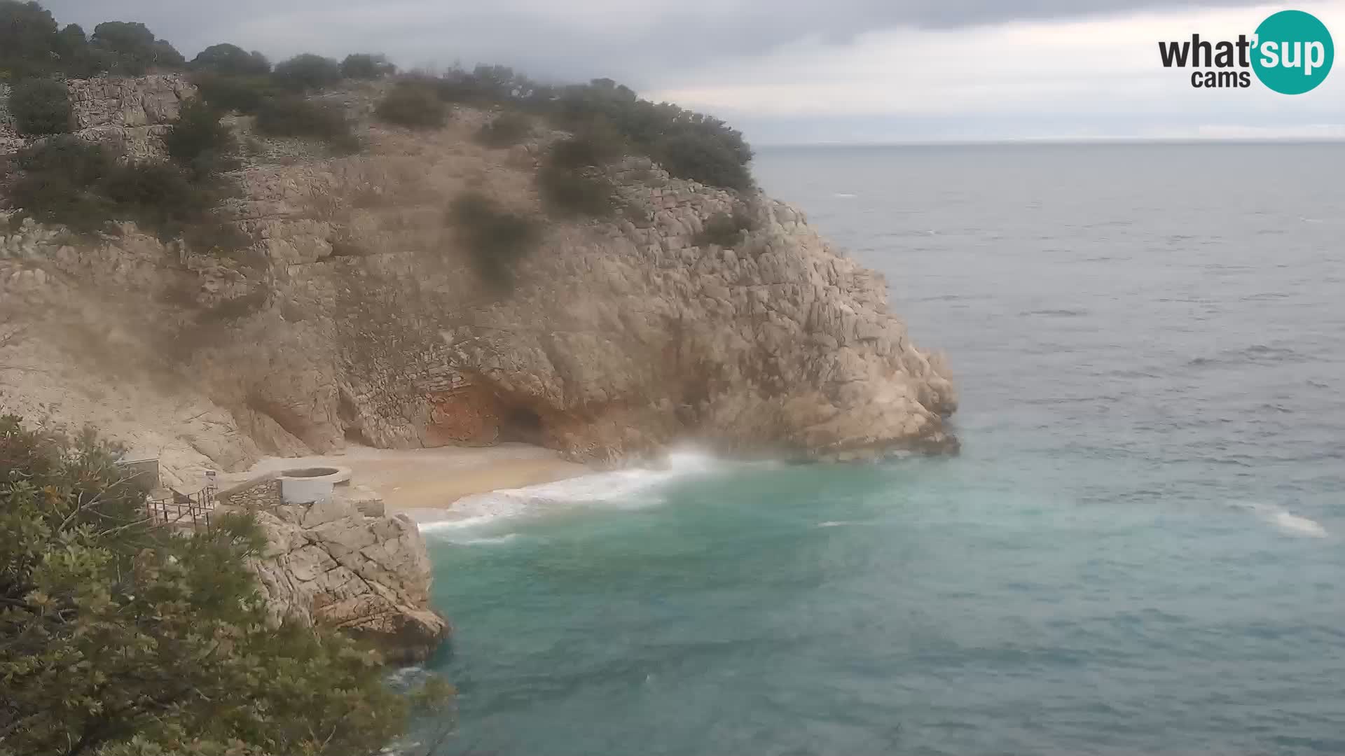 Cámara web de la playa de Brseč en Mošćenička Draga, Croacia