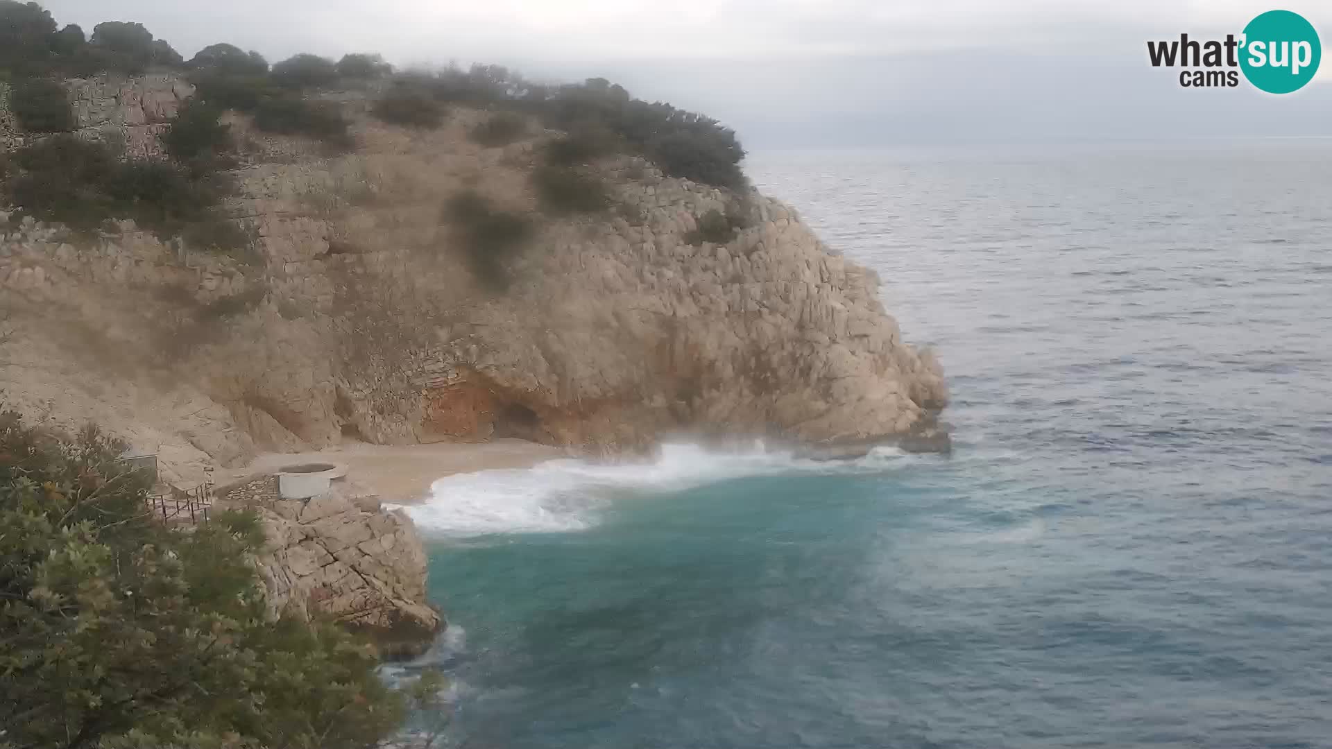 Webcam plage Brseč à Mošćenička Draga, Croatie