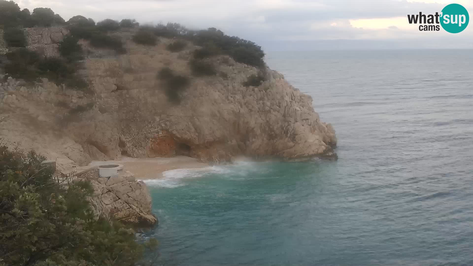 Webcam plage Brseč à Mošćenička Draga, Croatie